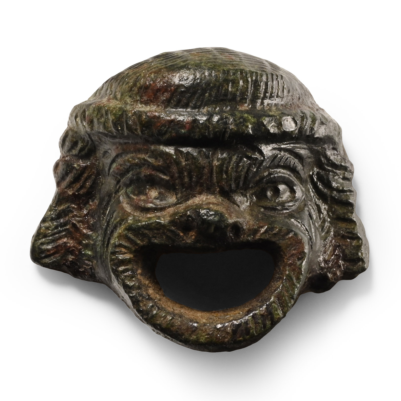 Roman Bronze Comic Actor's Mask