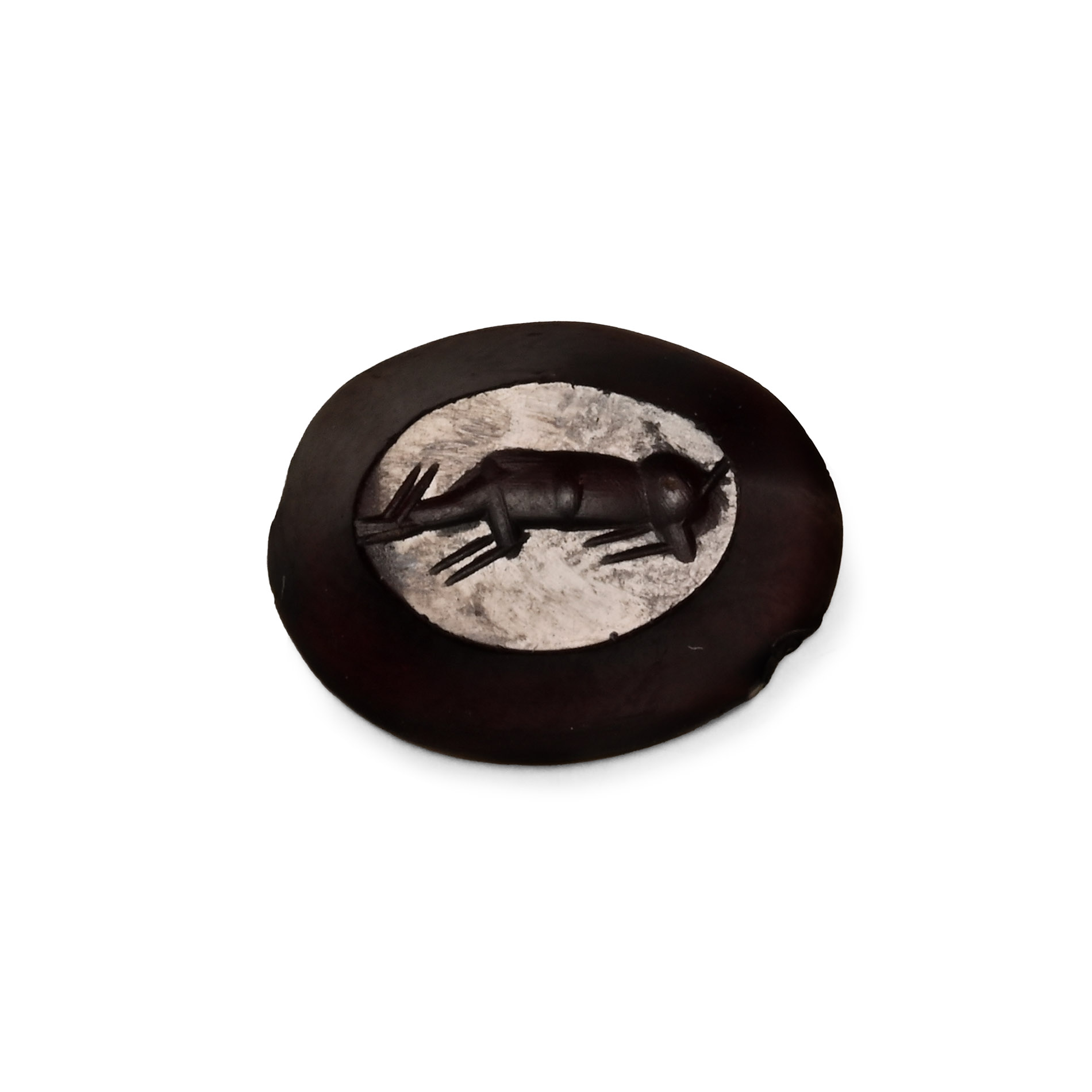 Roman Garnet Gemstone Depicting a Hunting Dog
