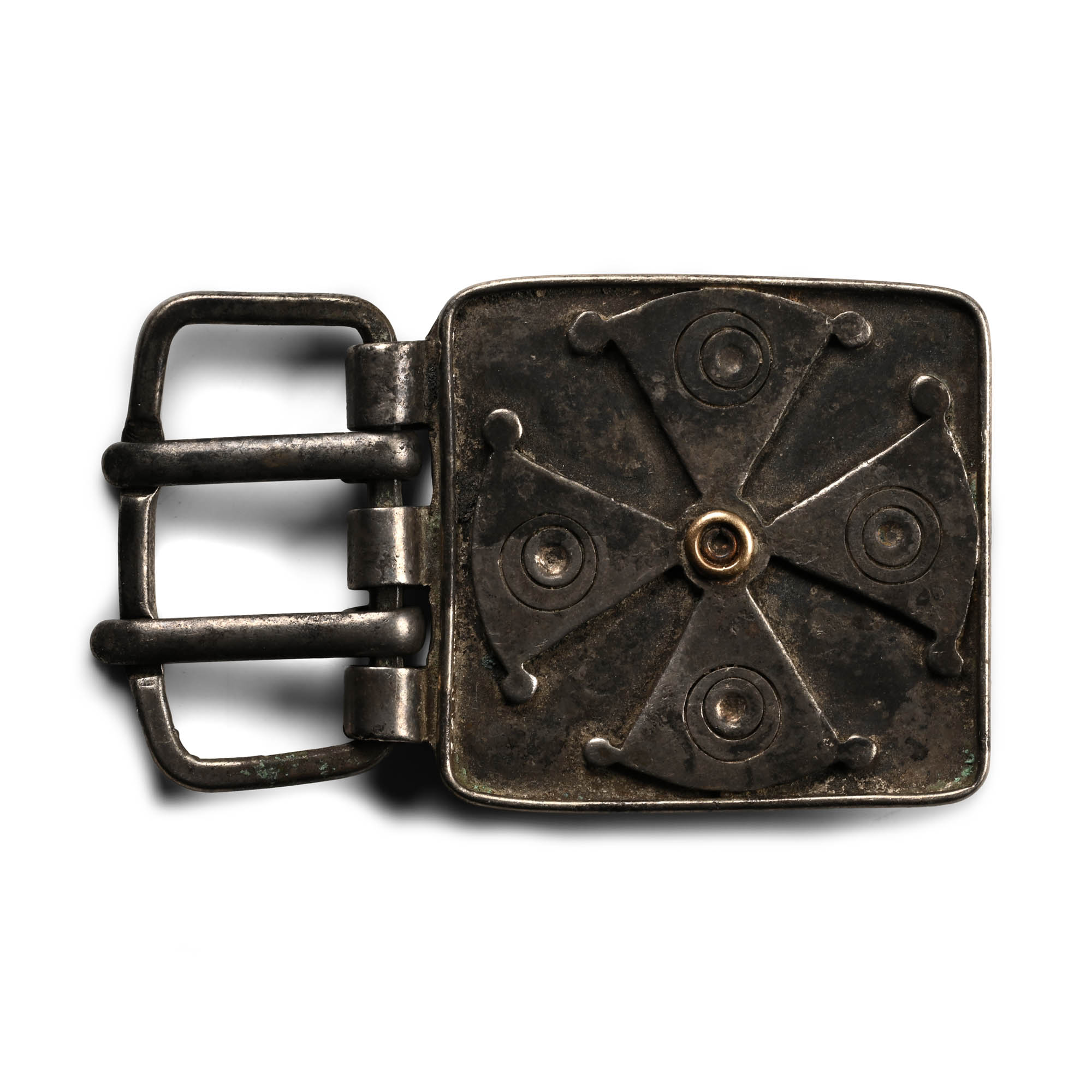 Byzantine Silver Buckle with Cross