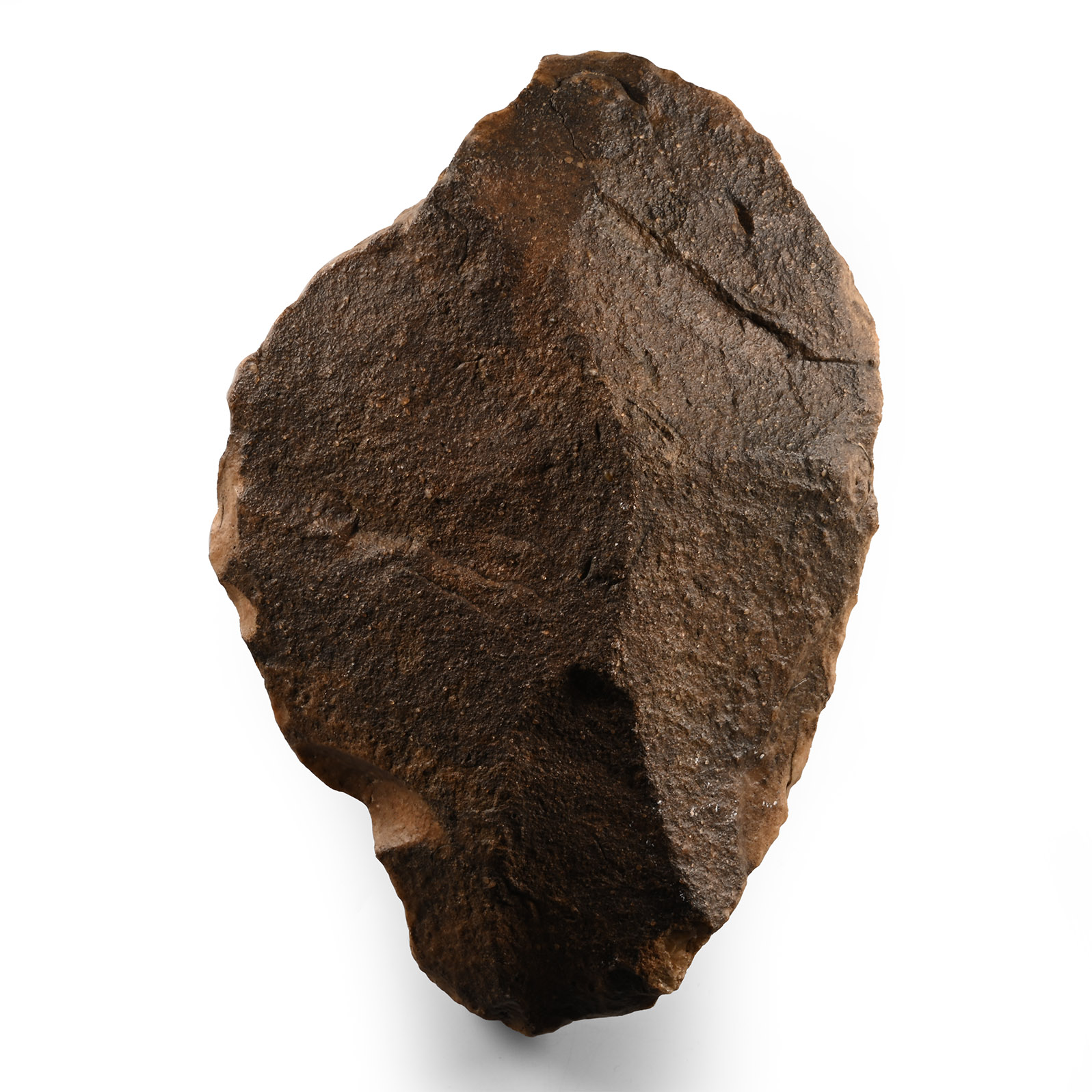 Stone Age Acheulean Dark Red Quartzite 'Homo Erectus' Handaxe