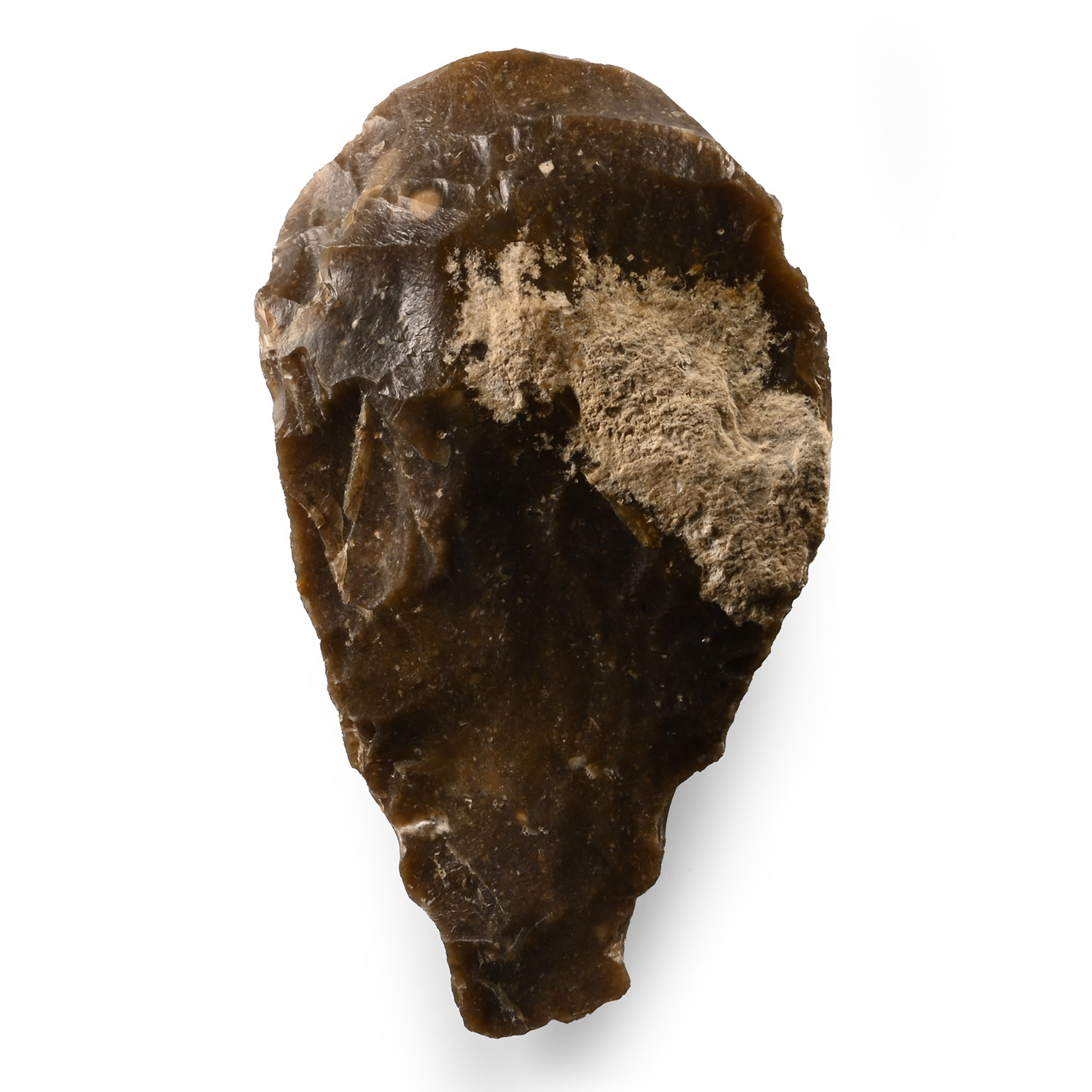 Stone Age St. Meme Brown Flint Bifacial Handaxe