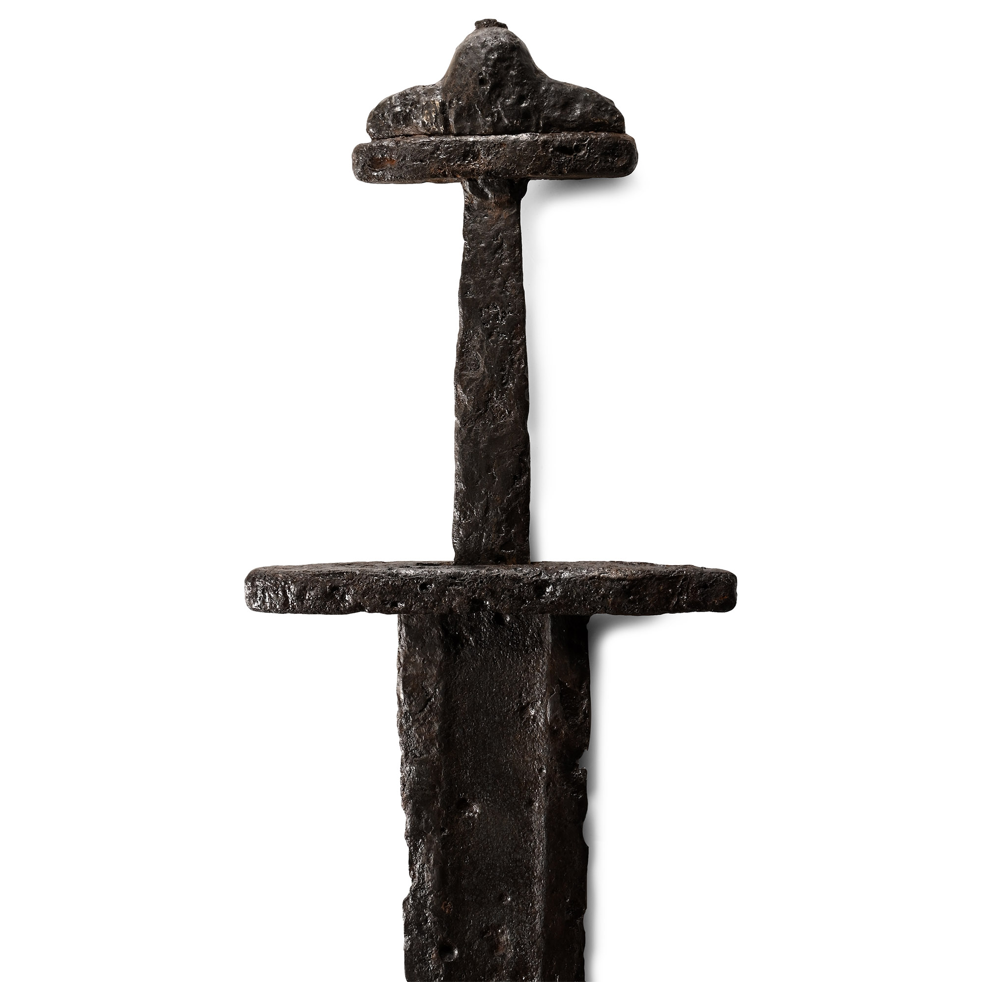 Viking Iron Sword with Three-Lobed Pommel