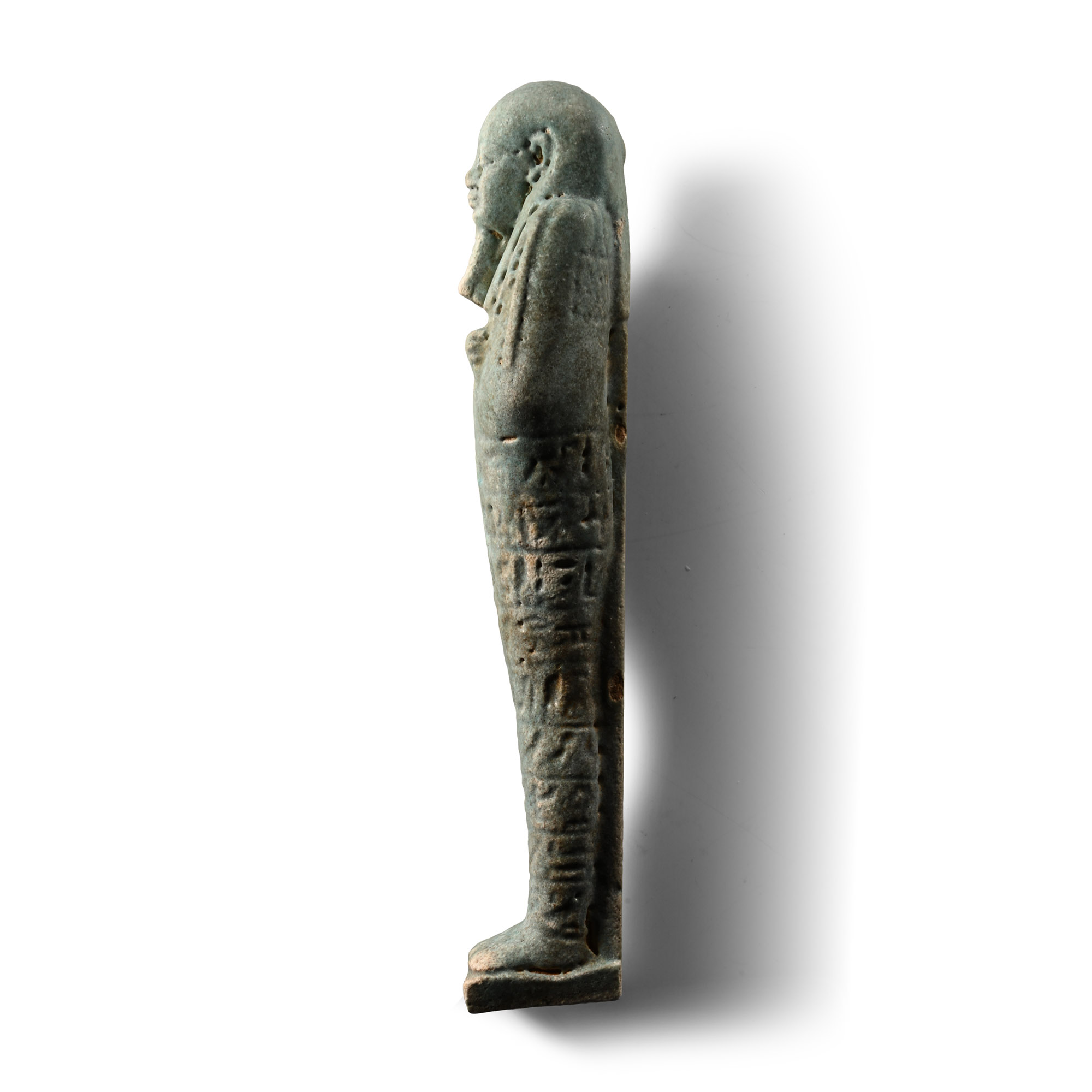Large Egyptian Blue Glazed Hieroglyphic Shabti