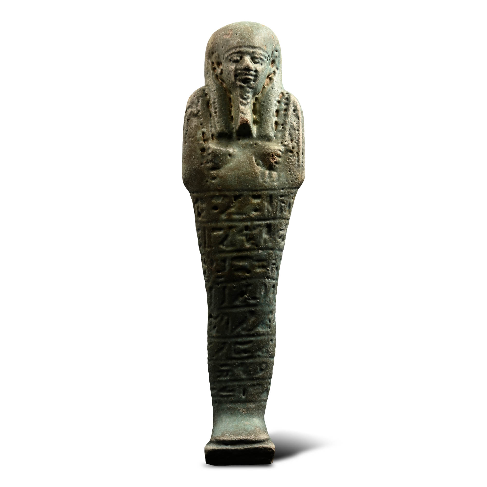 Large Egyptian Blue Glazed Hieroglyphic Shabti