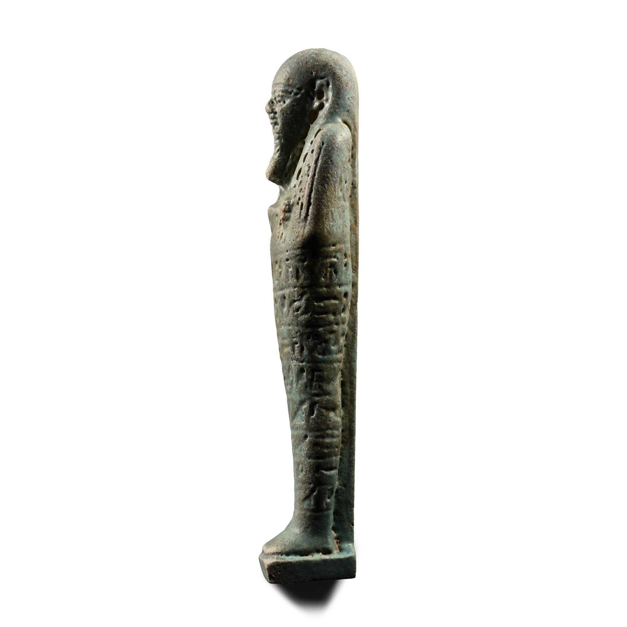 Large Egyptian Blue Glazed Hieroglyphic Shabti