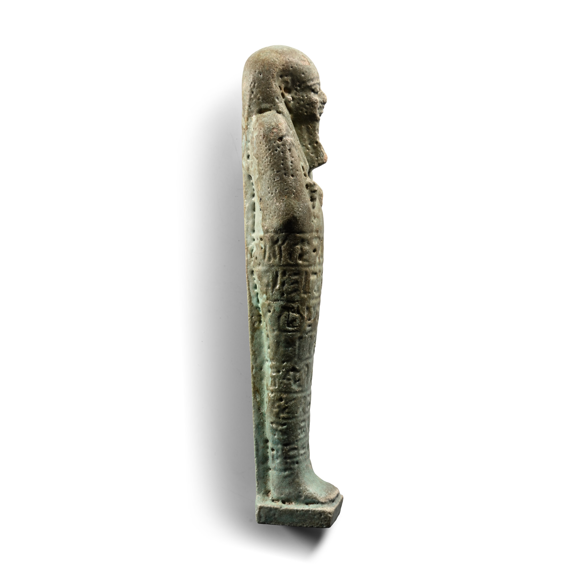 Large Egyptian Blue Glazed Hieroglyphic Shabti