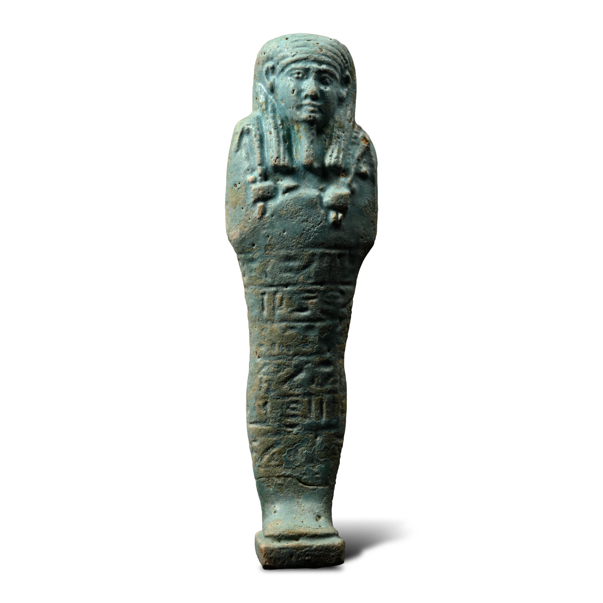 Large Egyptian Blue Glazed Hieroglyphic Shabti