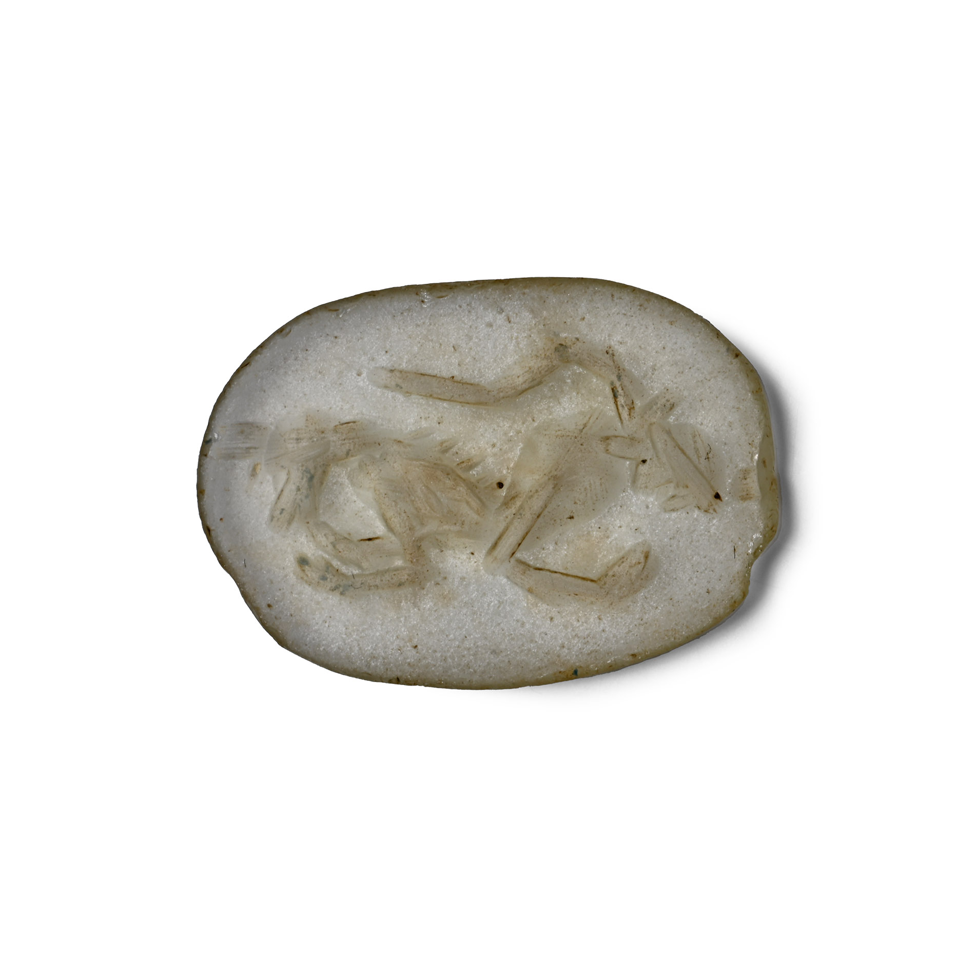 Roman Glass Gnostic Gemstone with Hybrid Creature