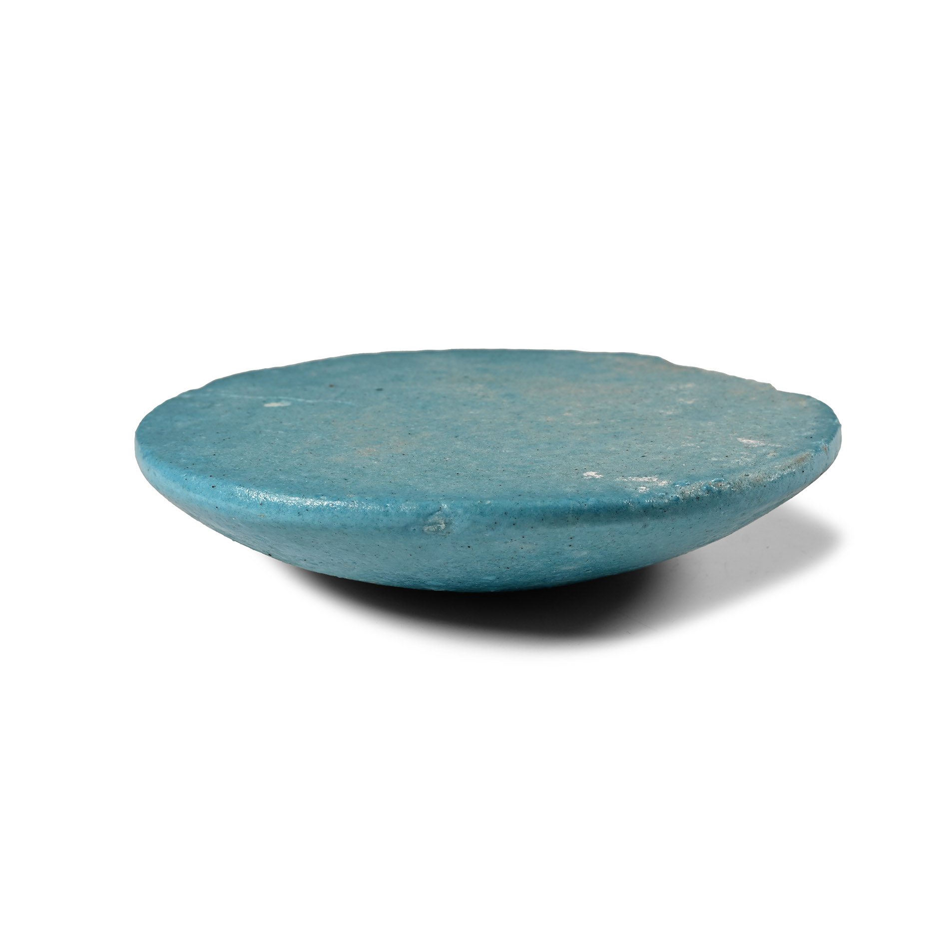 Egyptian Blue Faience Funerary Dish for Modelled Food