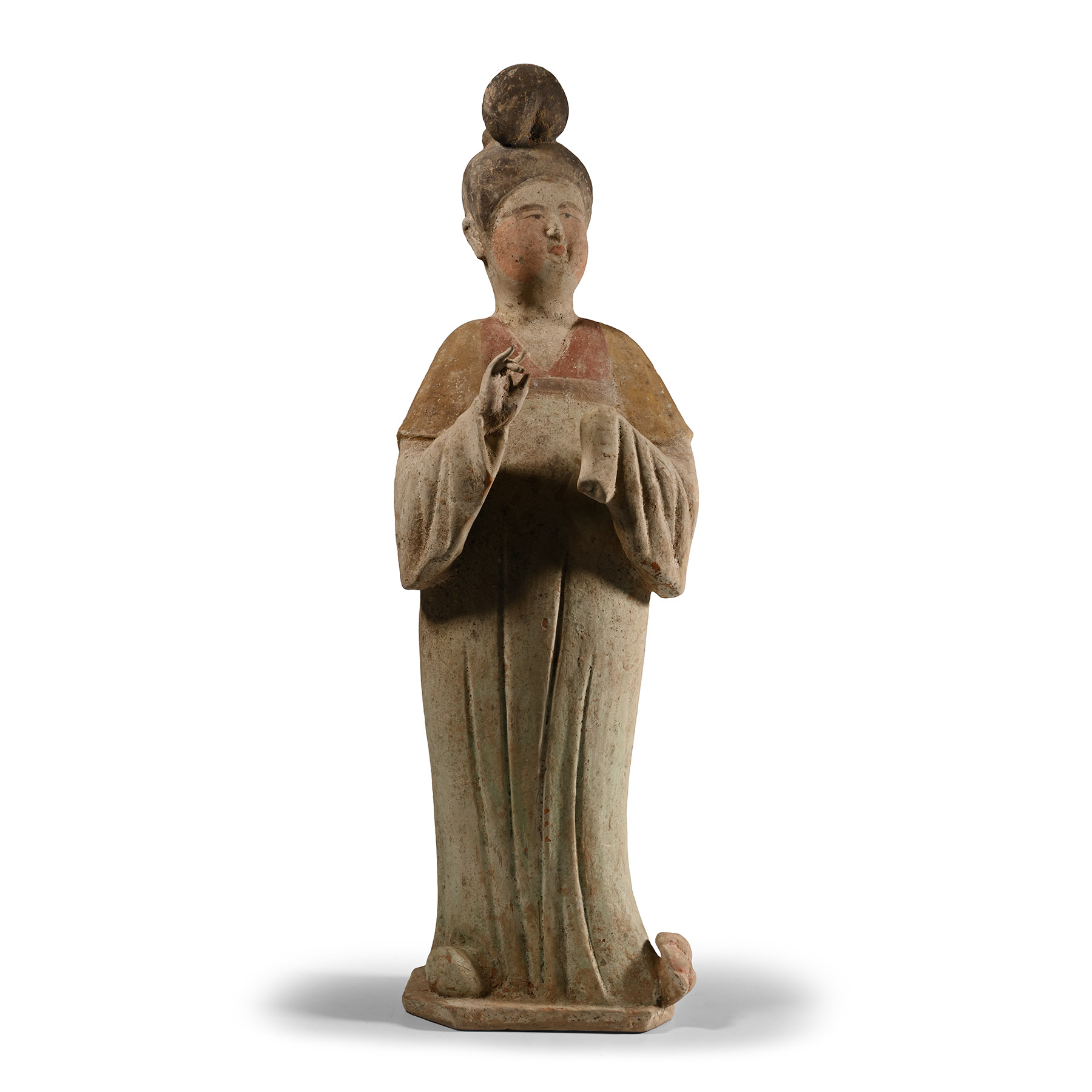 Chinese Large Tang Terracotta Courtly Lady