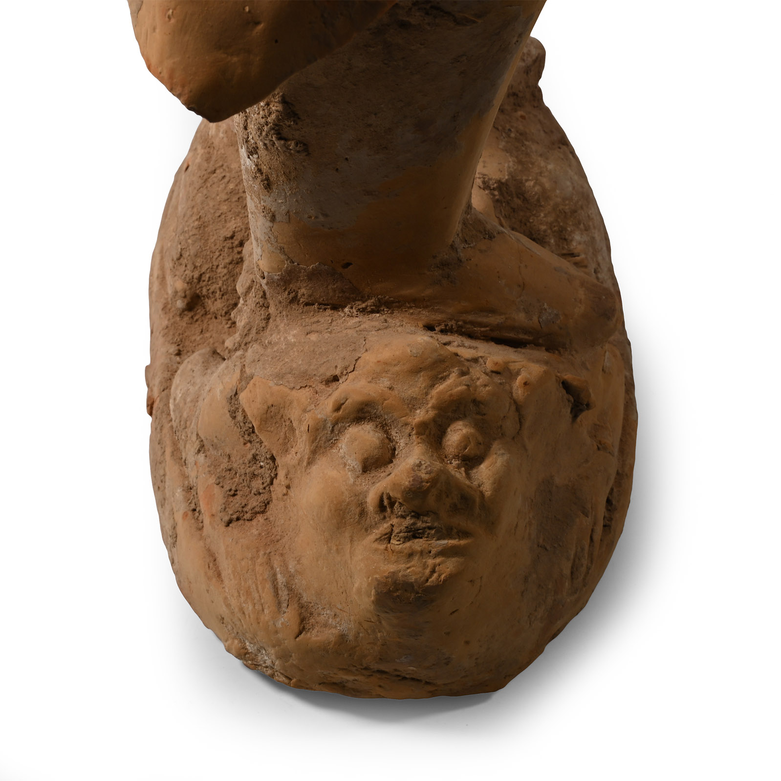 Chinese Tang Large Guardian Terracotta Warrior Figure