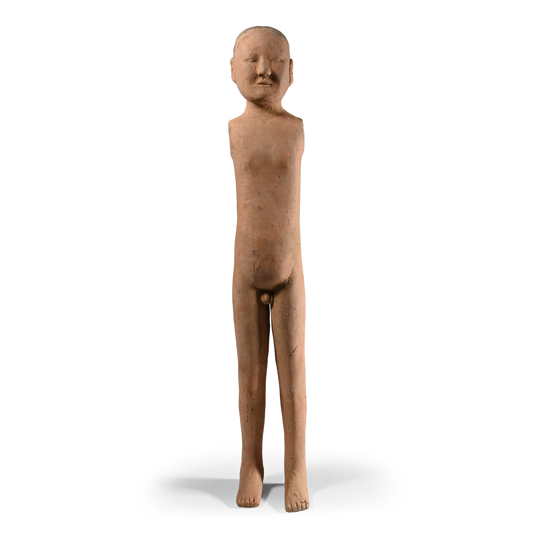 Chinese Han Naked Terracotta Male Figure
