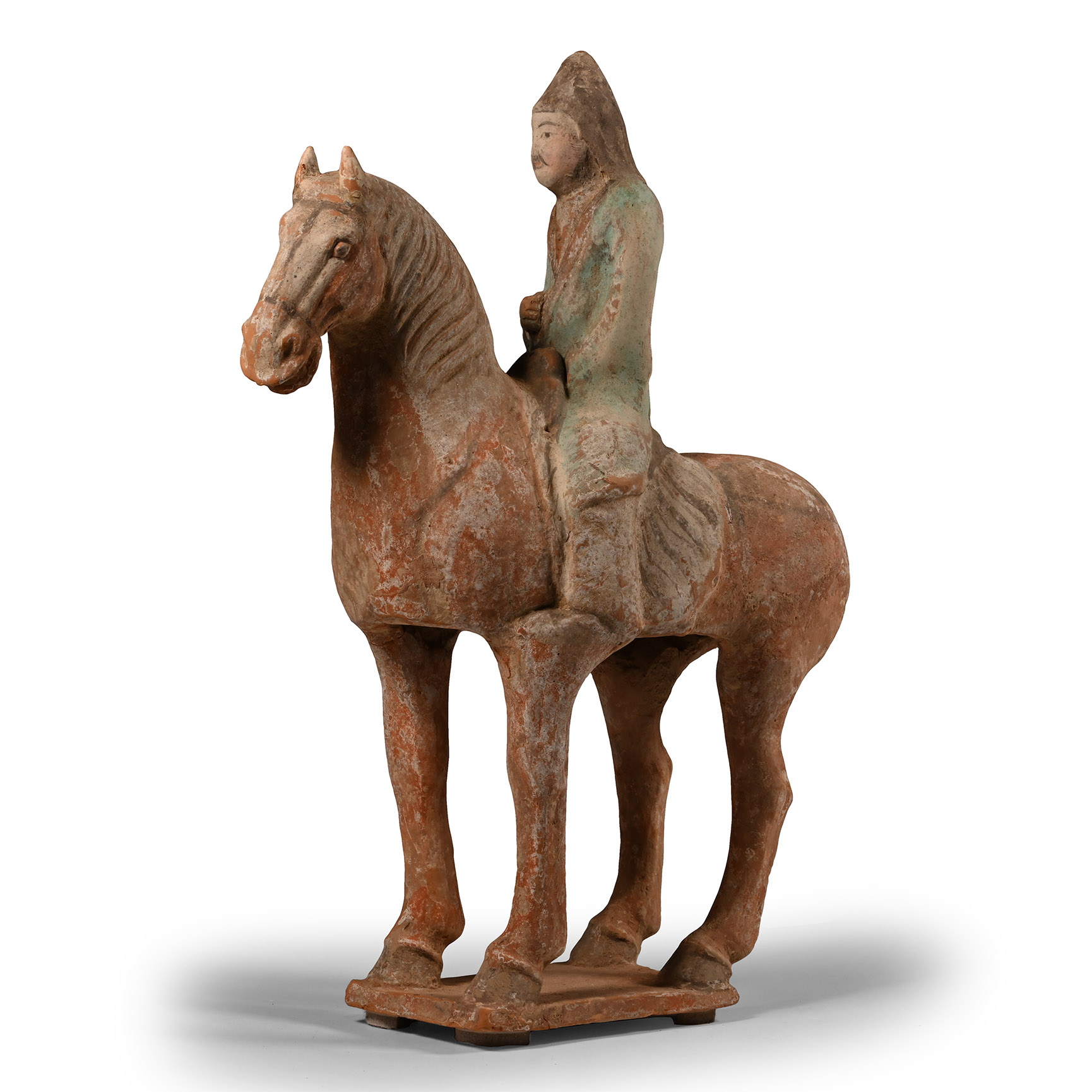 Chinese Tang Terracotta Horse and Rider