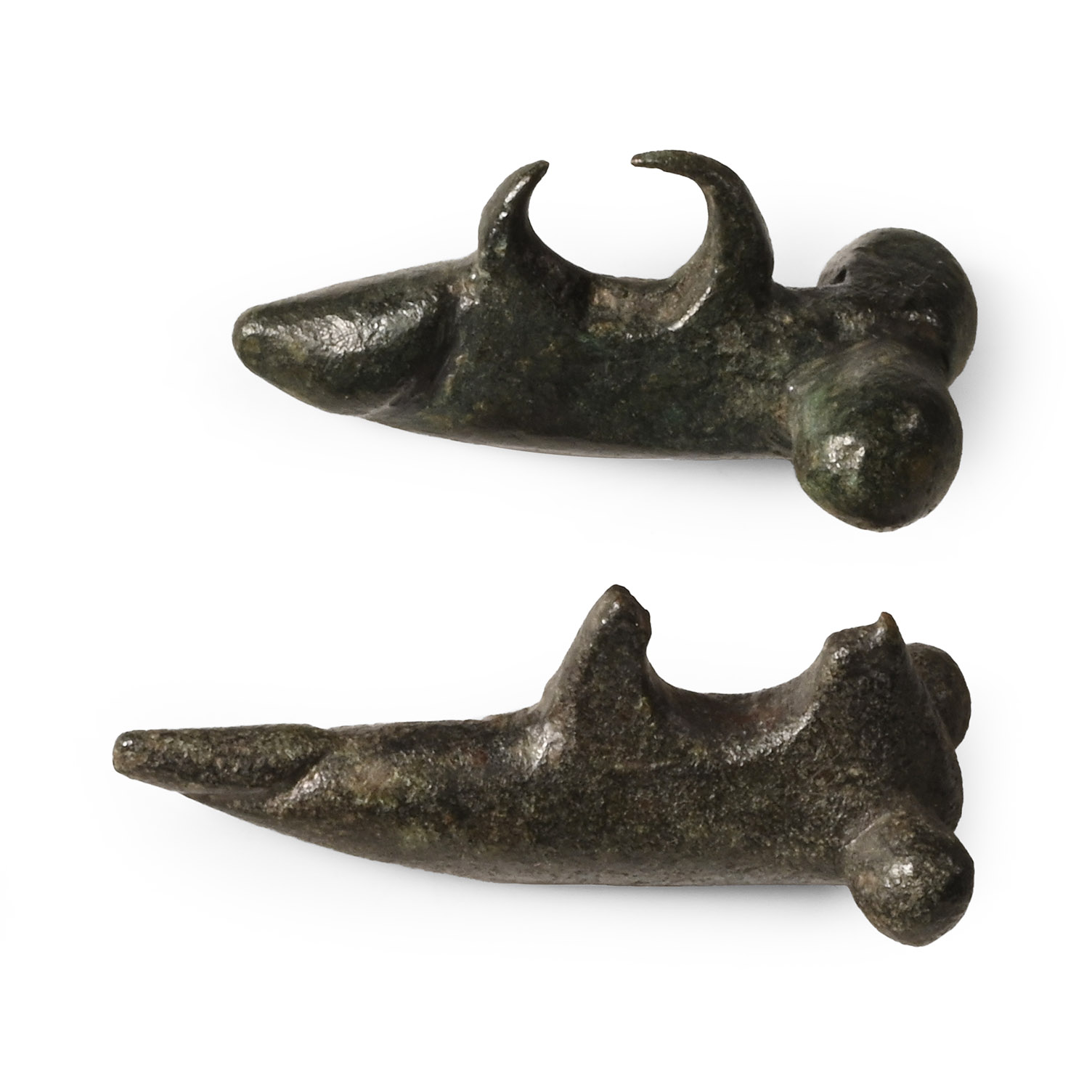 Roman Bronze Phallic Pendant Pair