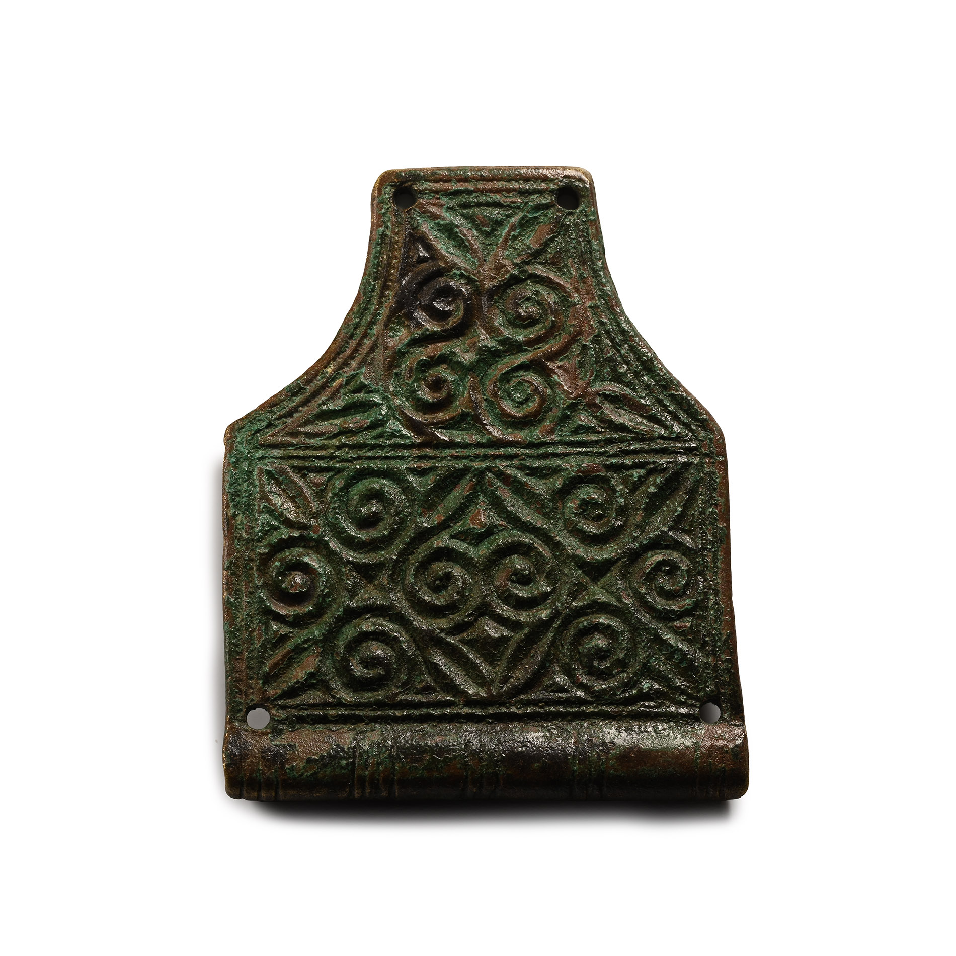 Large Late Roman Bronze Elaborate Belt Plate