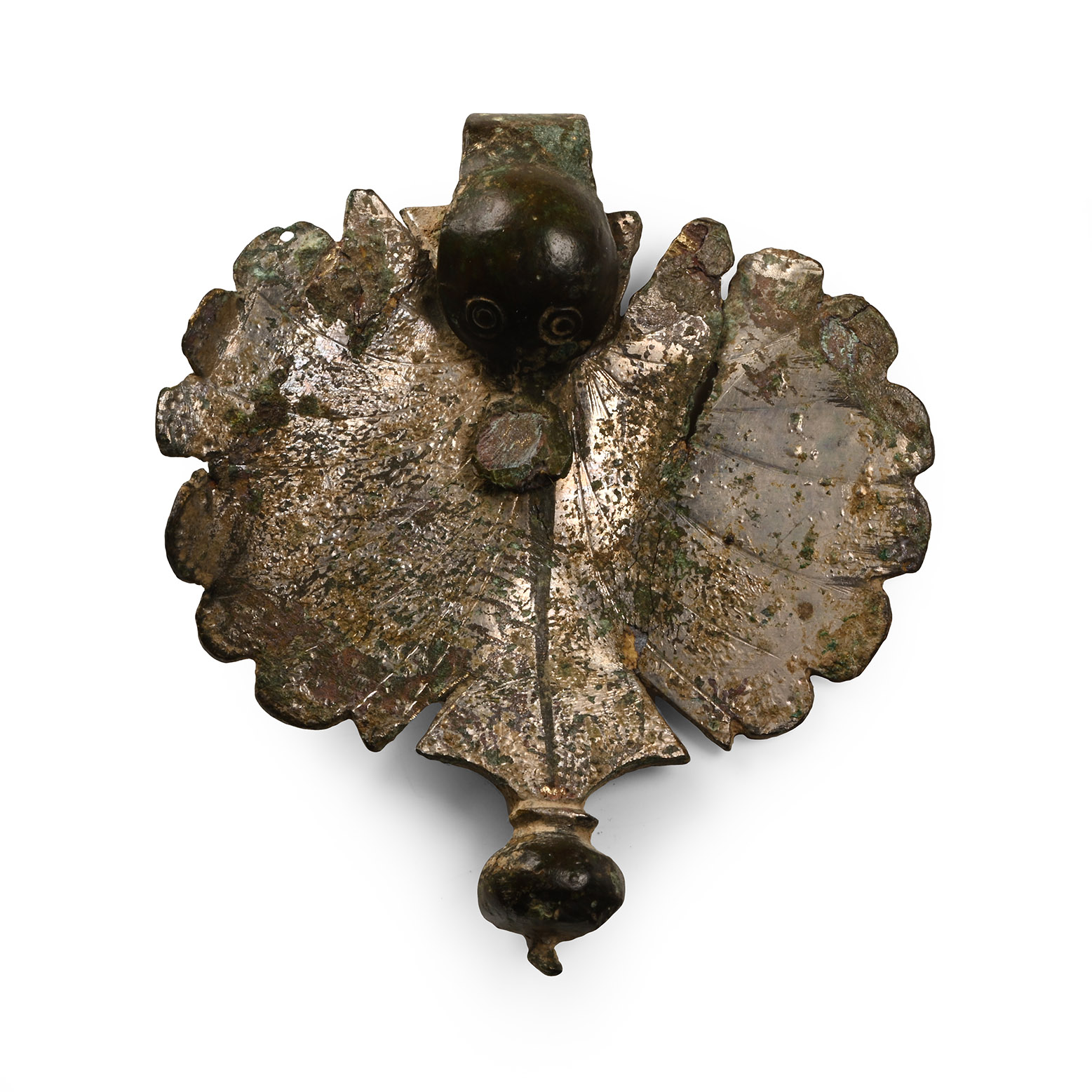 Roman Silvered Bronze Military Horse Harness Pendant