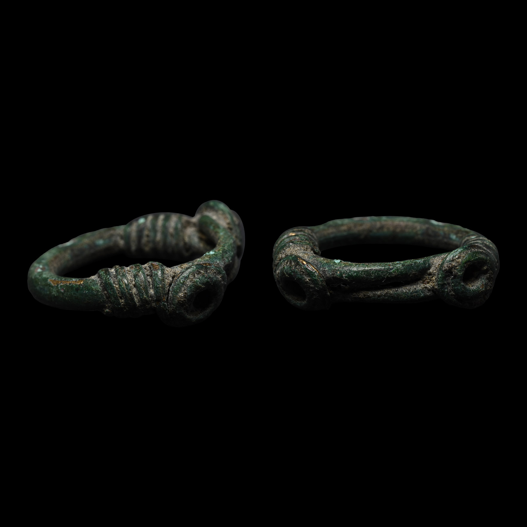 Iron Age Celtic Bronze Coiled Ring
