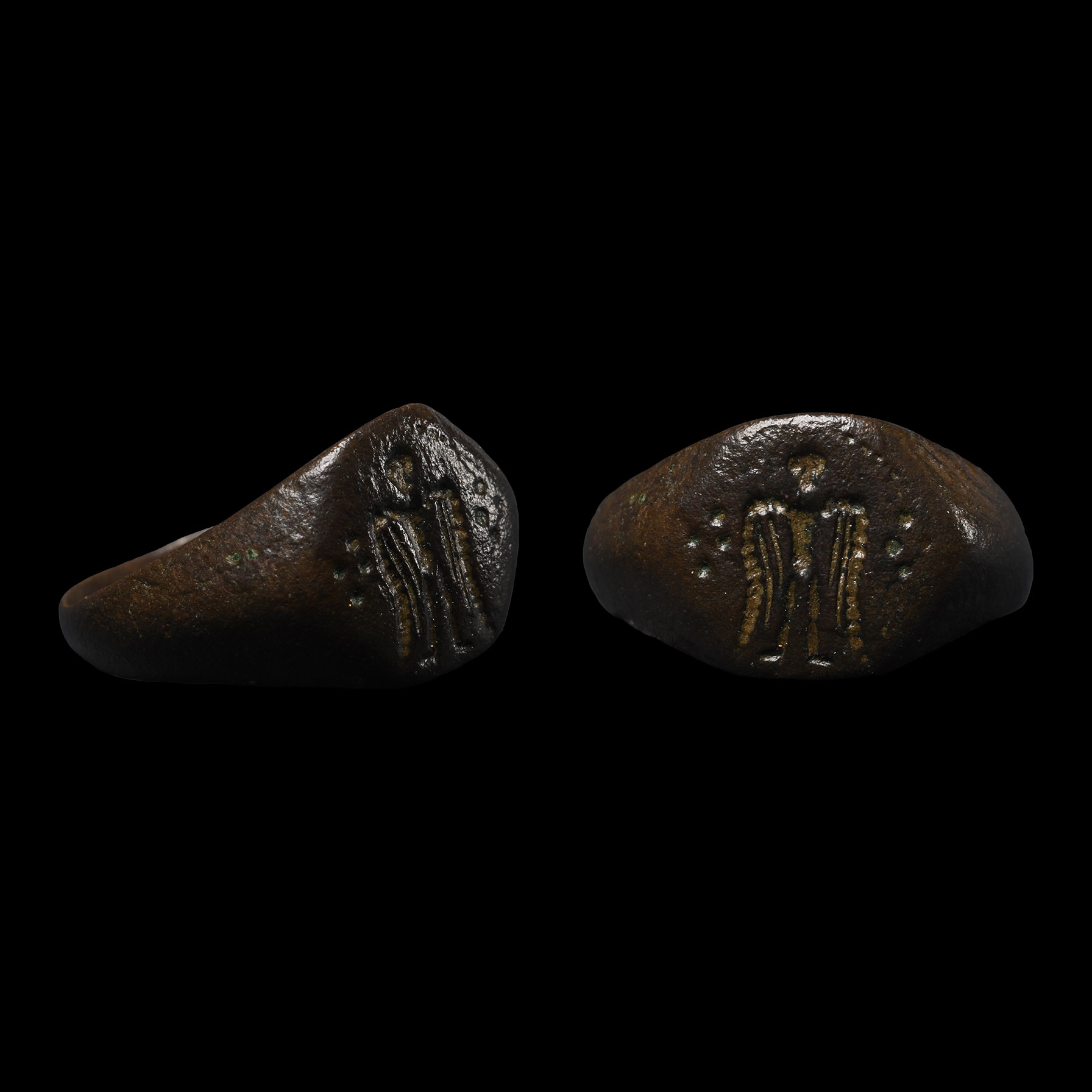 Byzantine Bronze Ring with Eagle