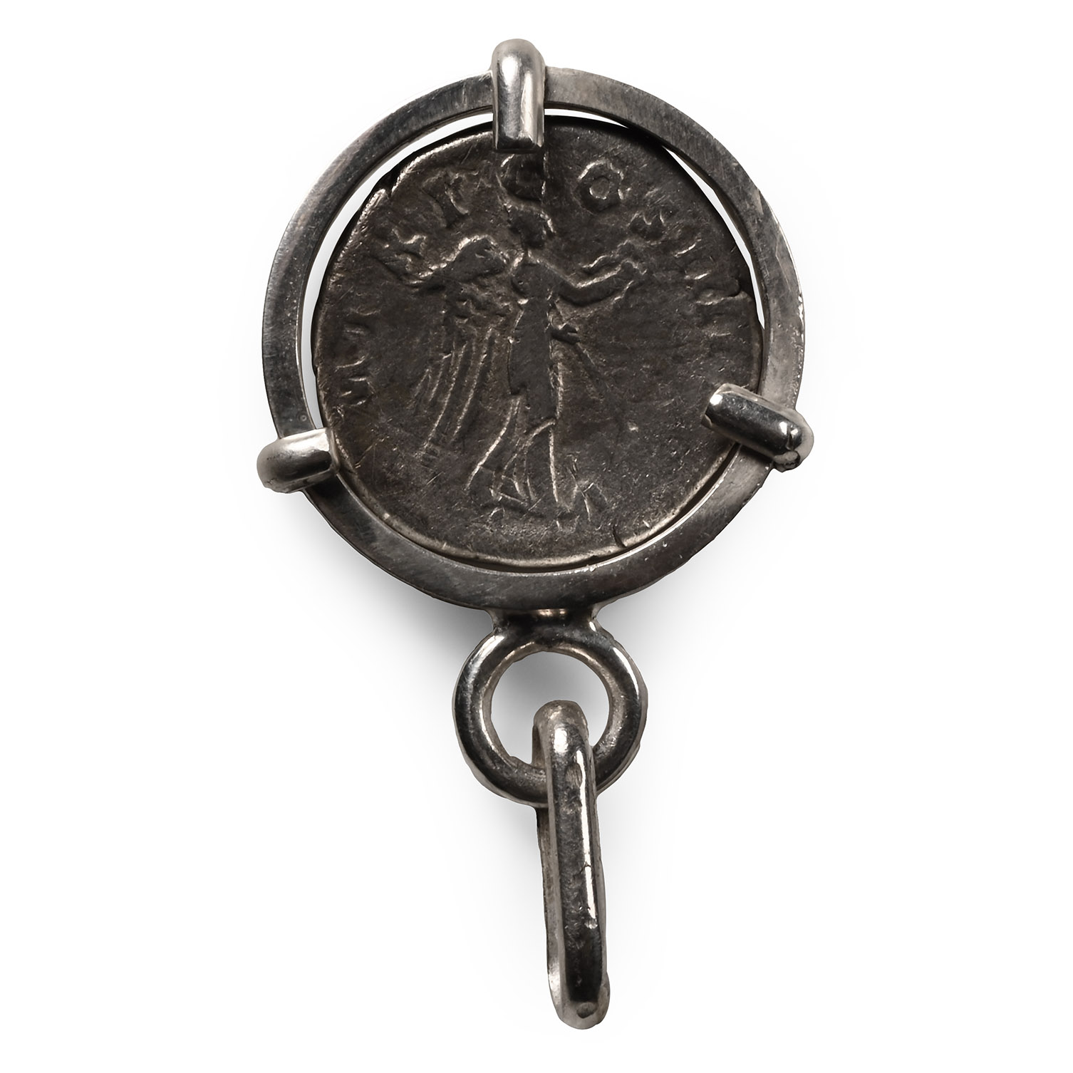 Roman Silver Trajan Denarius Pendant