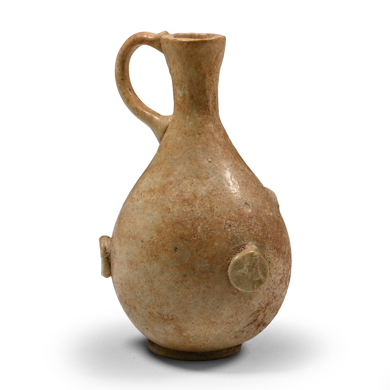Sassanian Glass Handled Bottle
