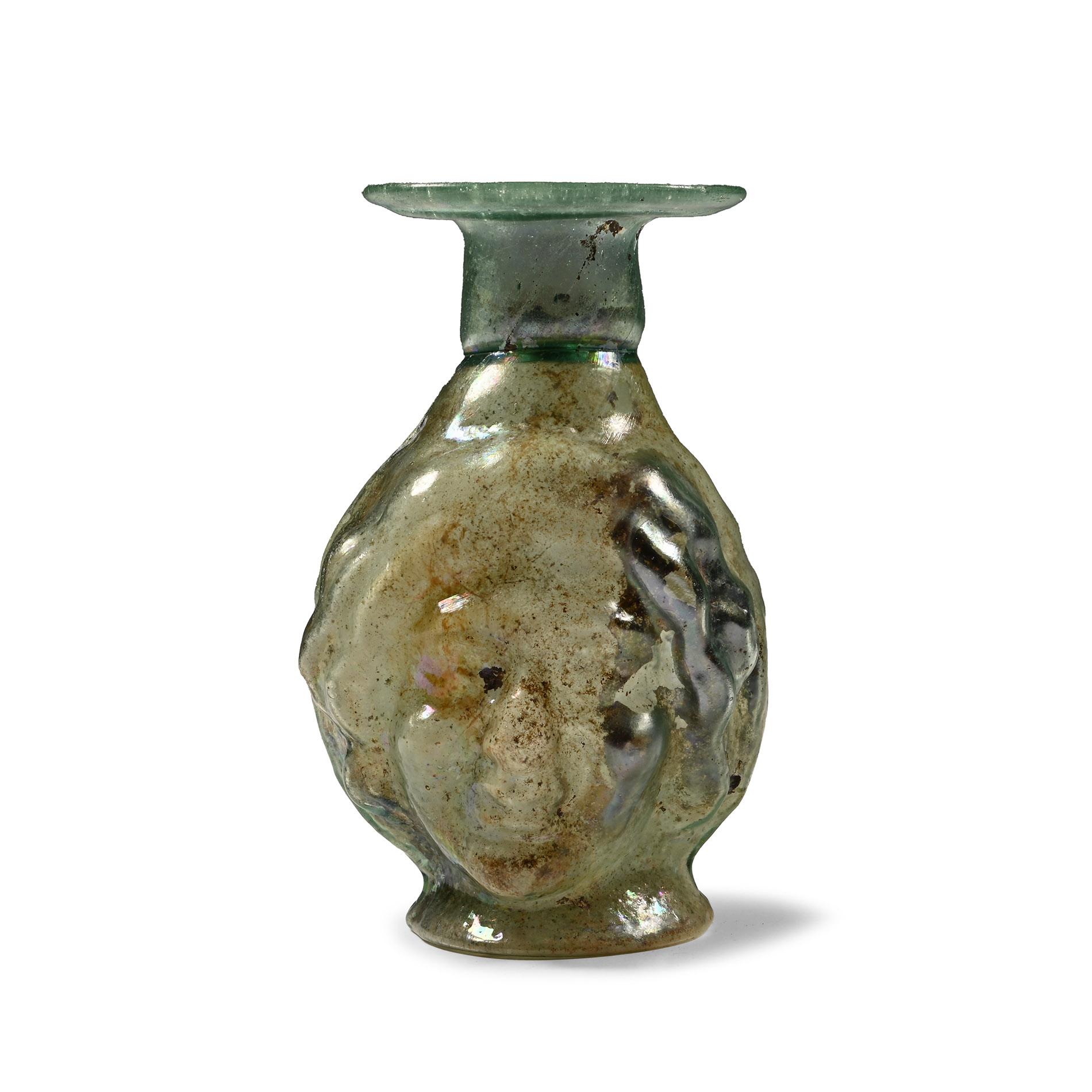 Roman Glass Janus Flask
