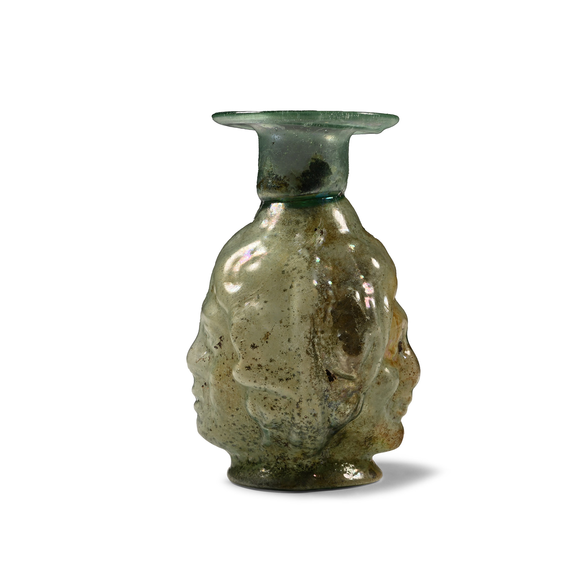 Roman Glass Janus Flask