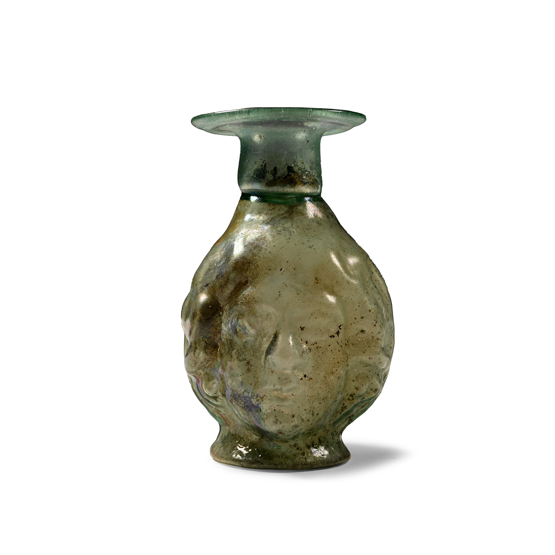 Roman Glass Janus Flask