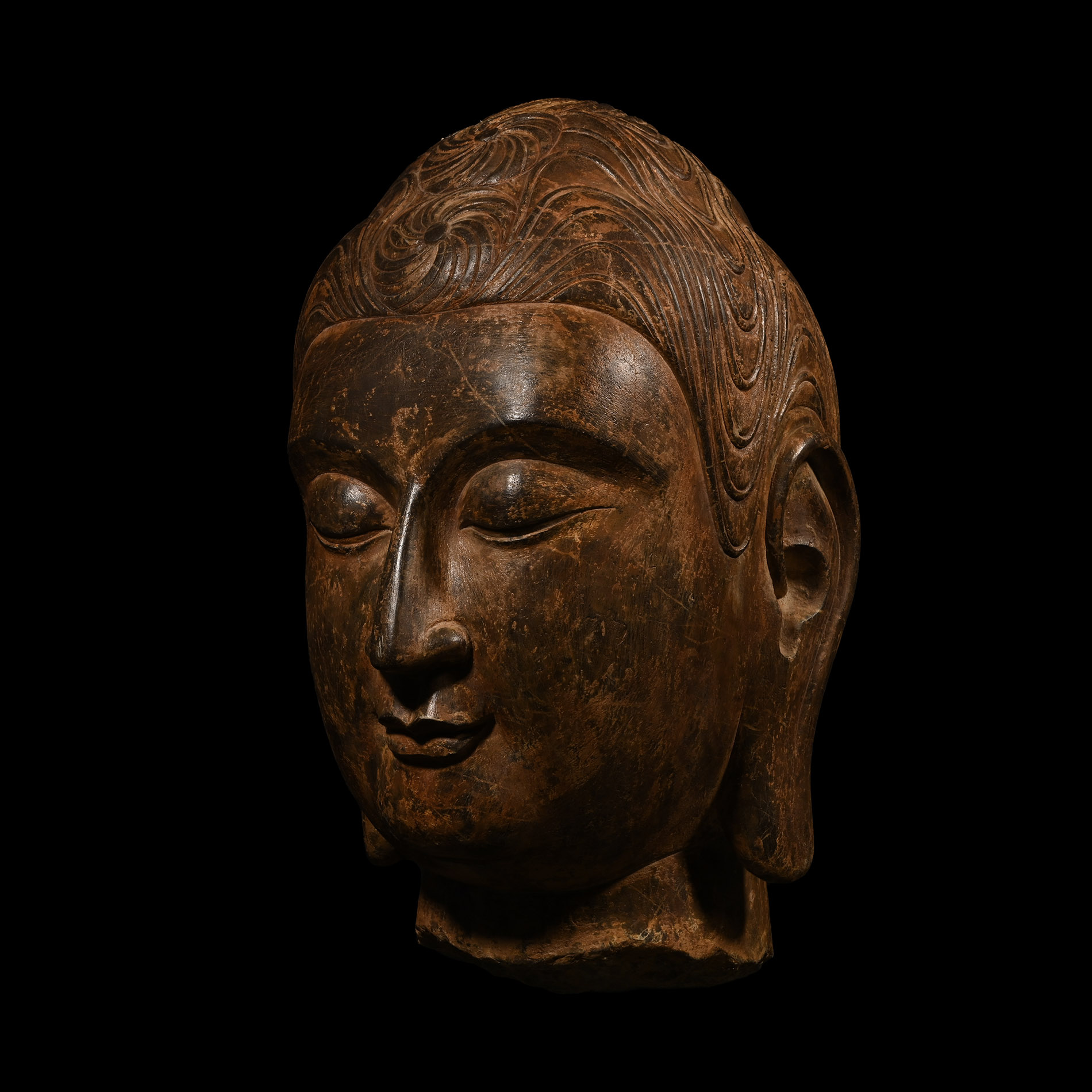 Monumental Chinese Tang Stone Head