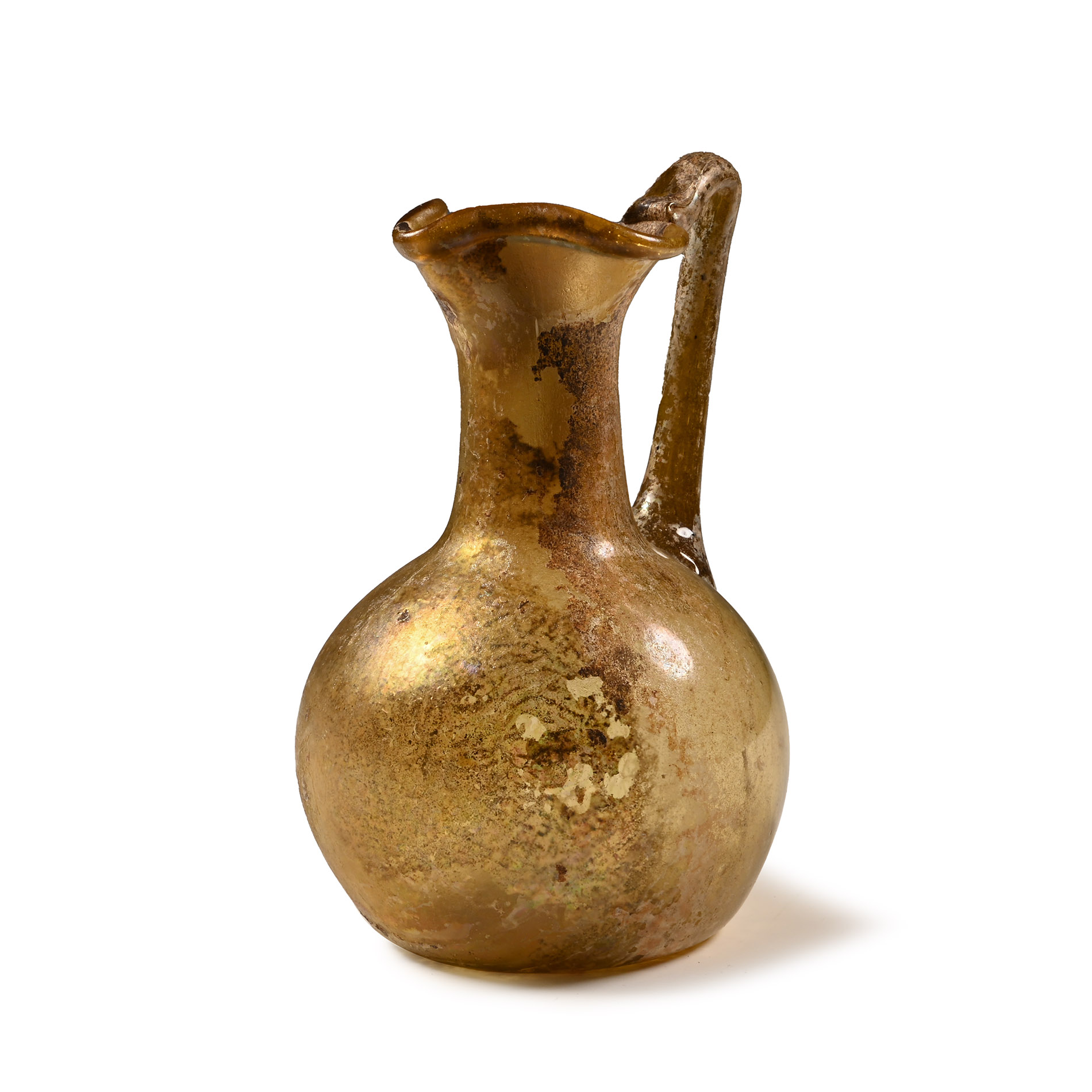 Roman Glass Flask with Handle