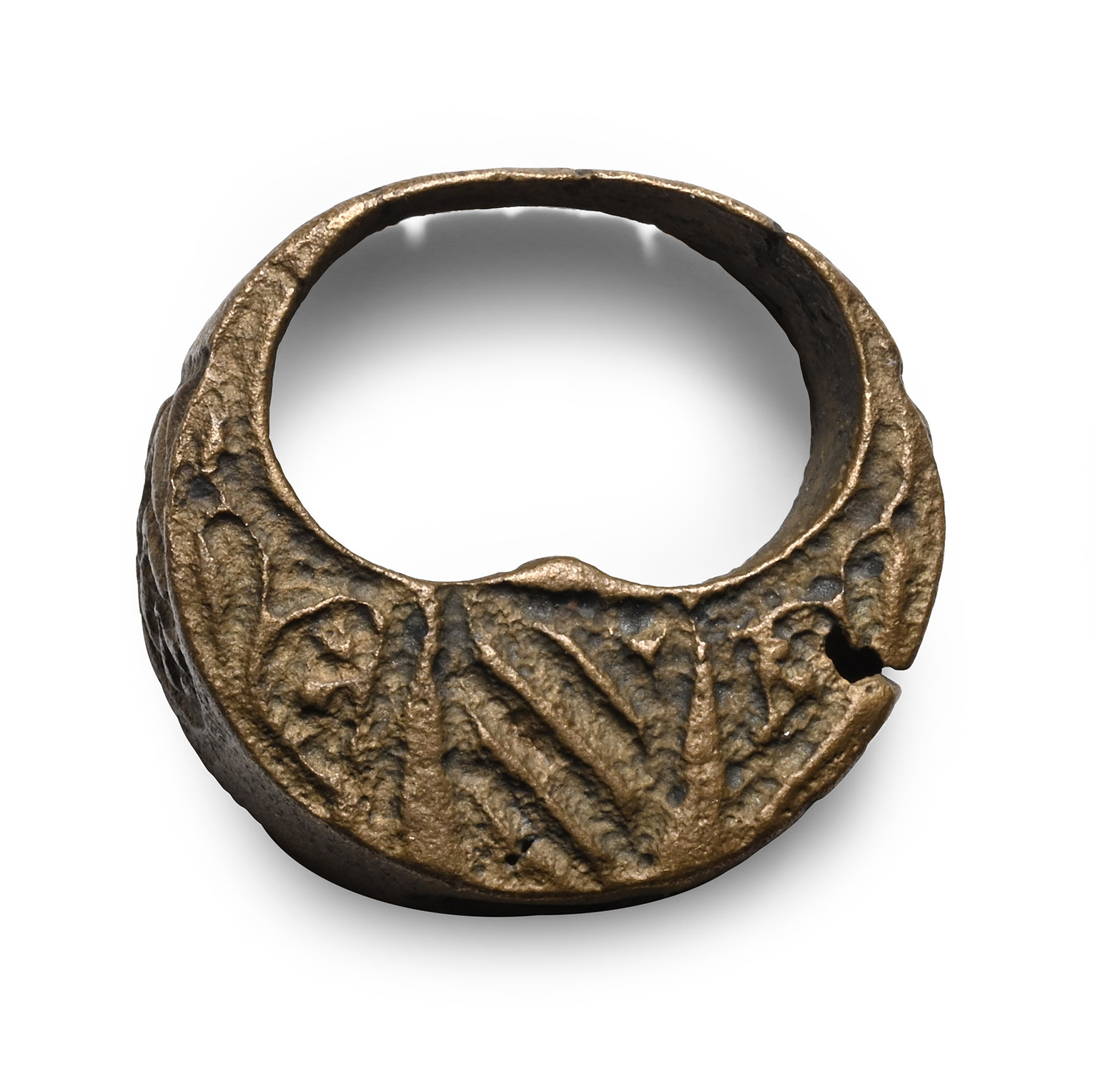 Medieval Bronze Heraldic Dagger Pommel