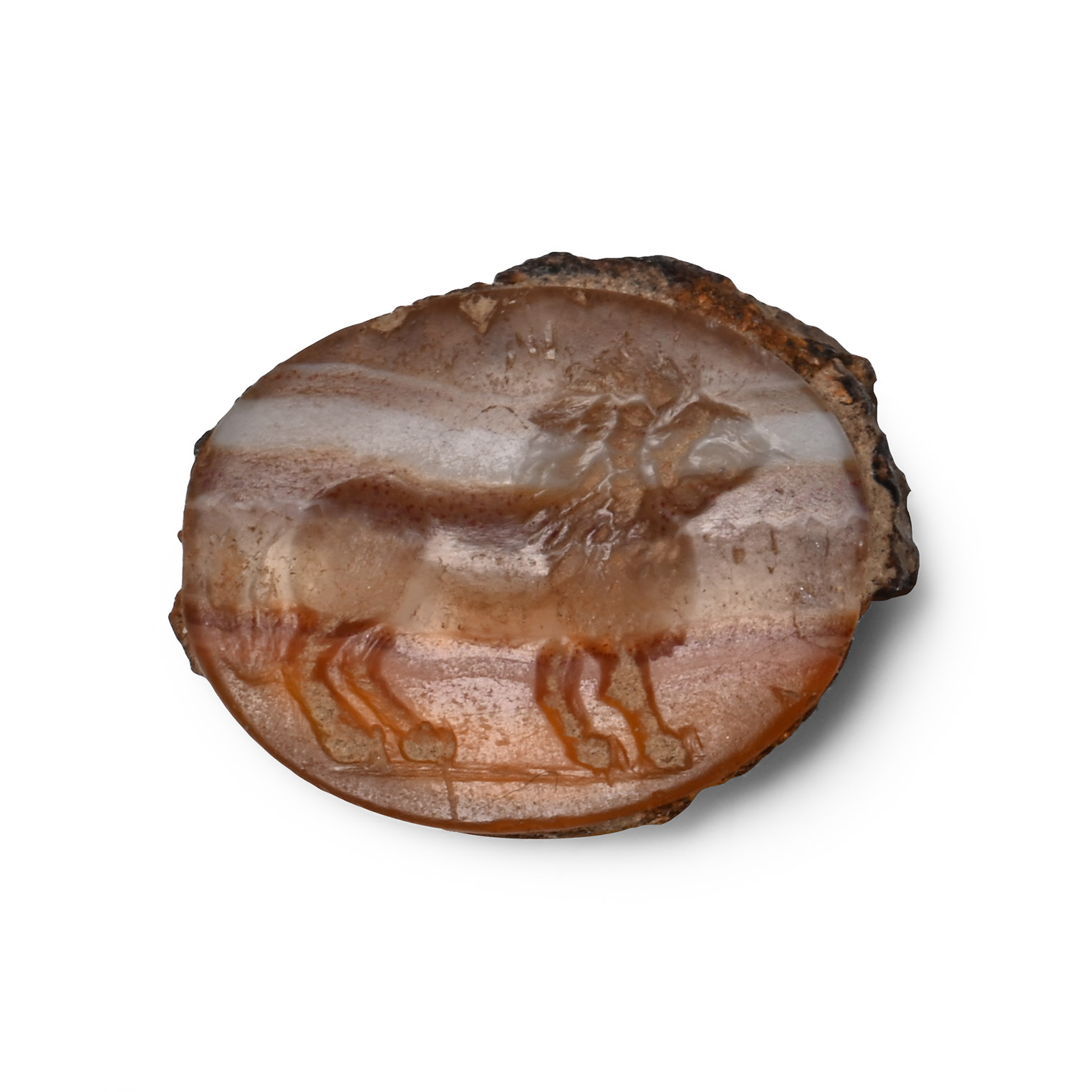 Roman Agate Gemstone with Lion