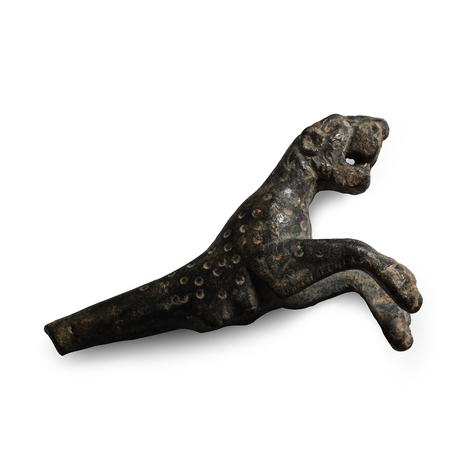 Roman Bronze Leopard Finial