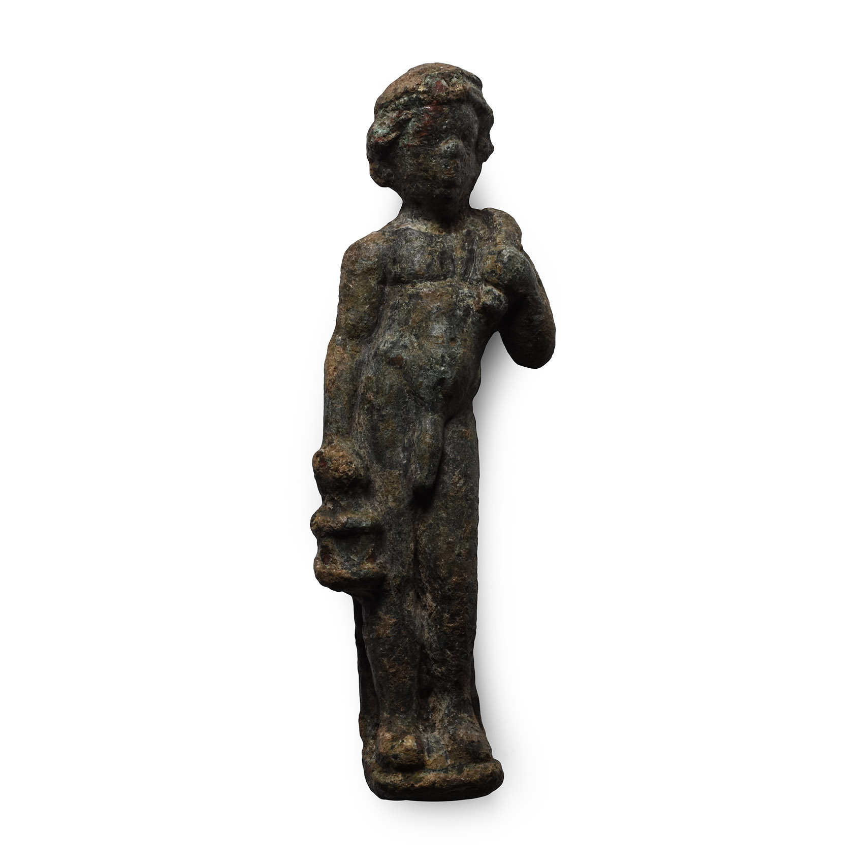 Roman Bronze Statuette of a Nude Male