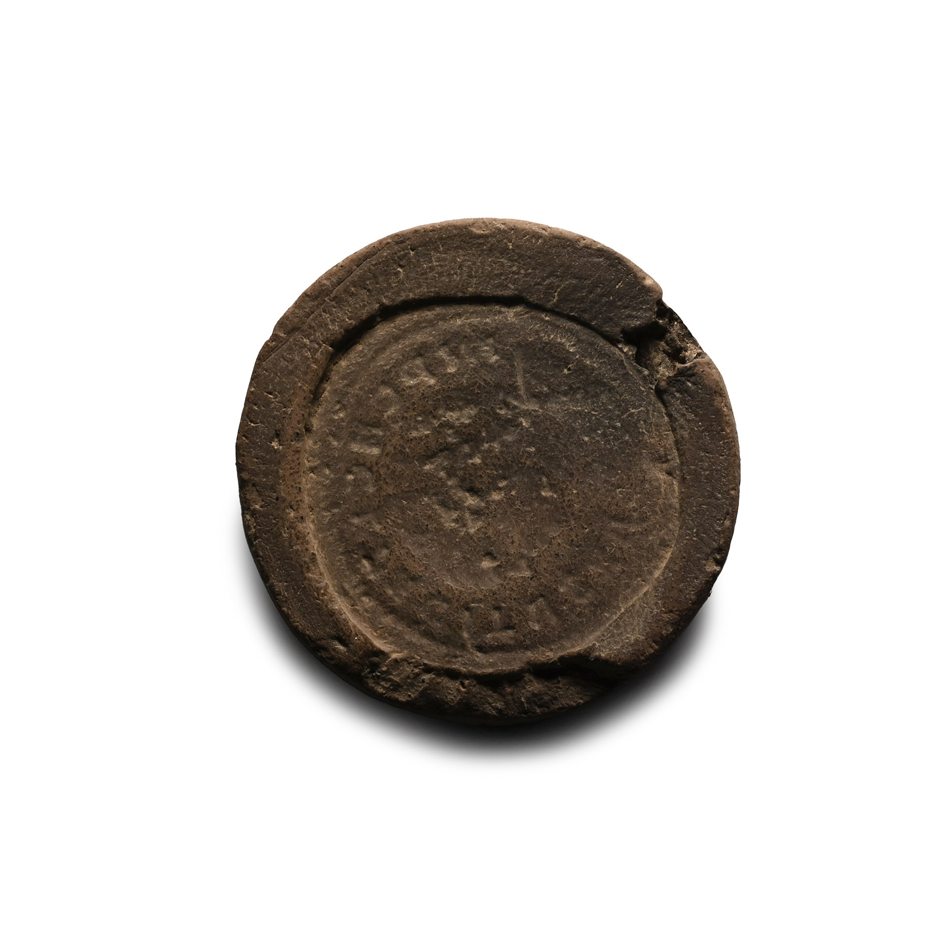 Roman Bifacial Terracotta Forger's Coin Mould