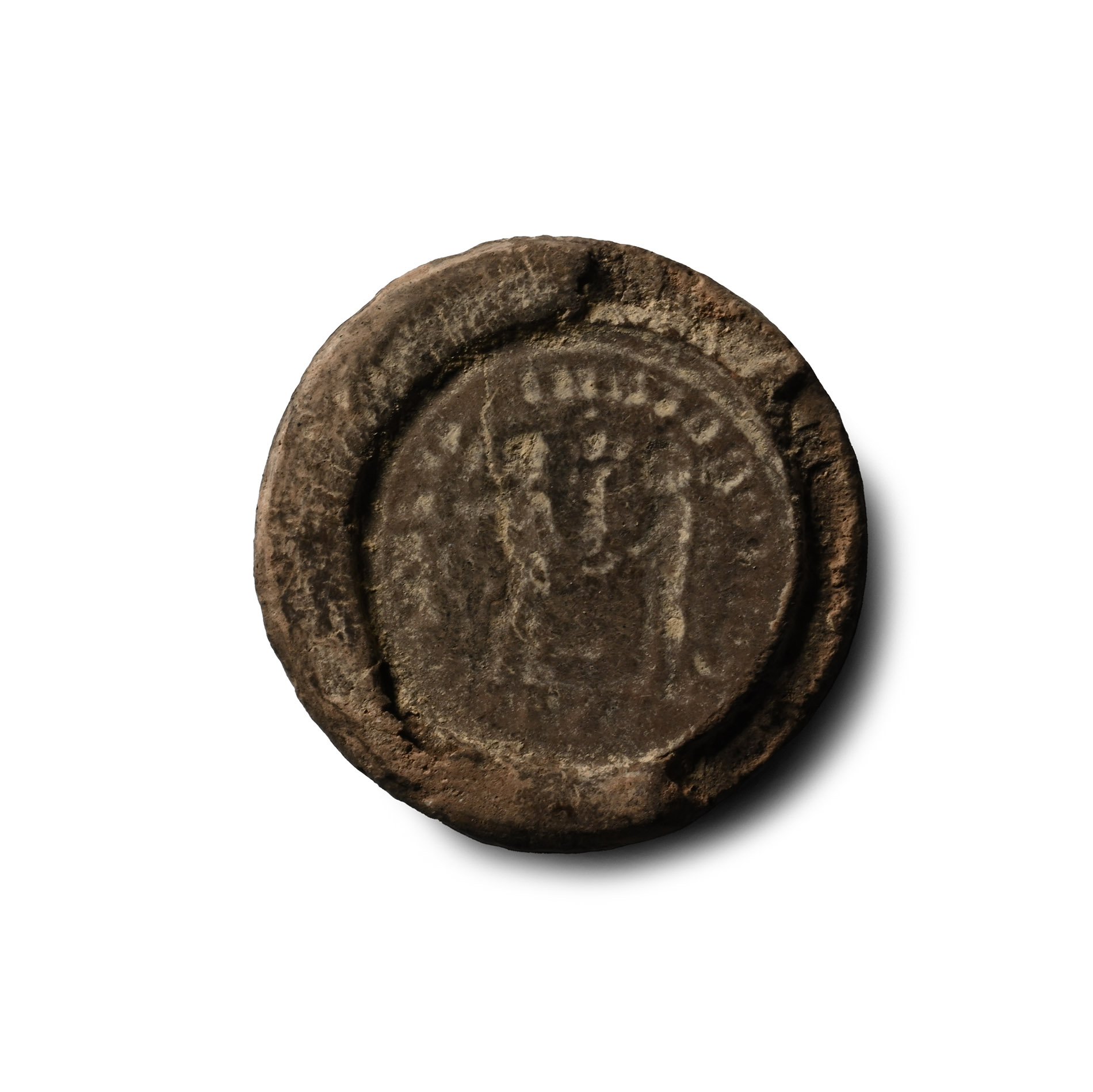 Roman Bifacial Terracotta Forger's Coin Mould