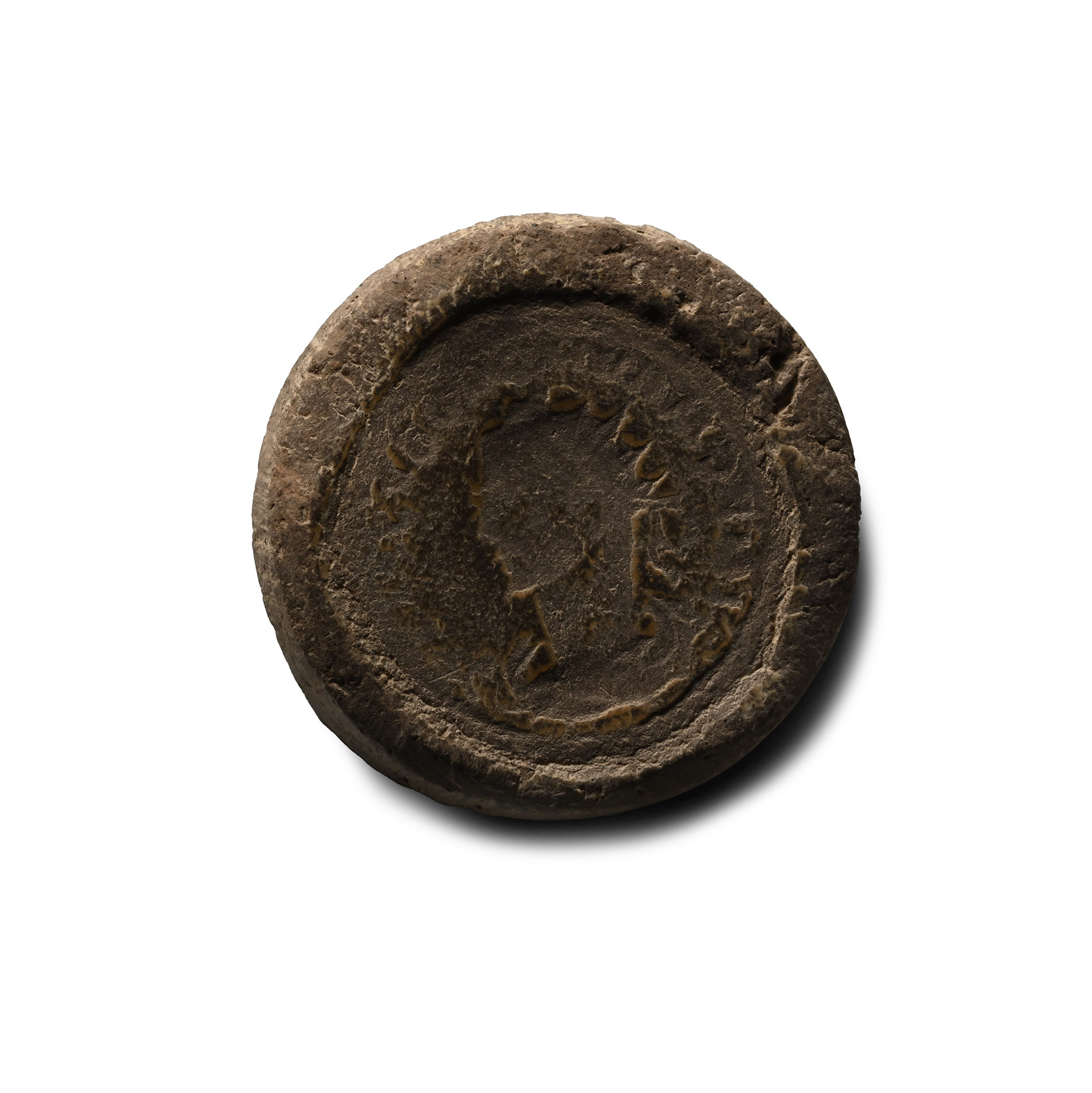Roman Bifacial Terracotta Forger's Coin Mould