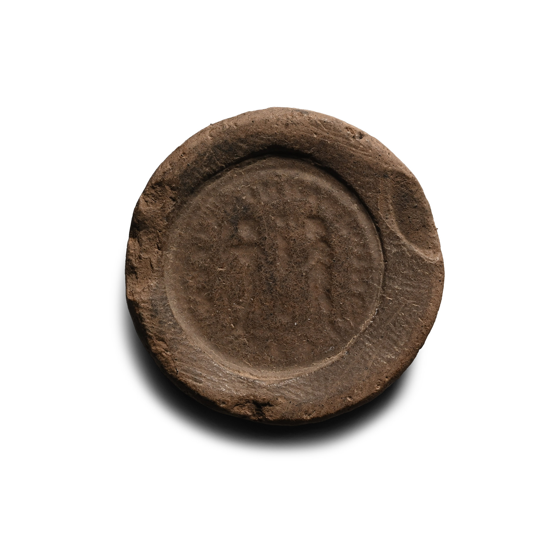 Roman Bifacial Terracotta Forger's Coin Mould