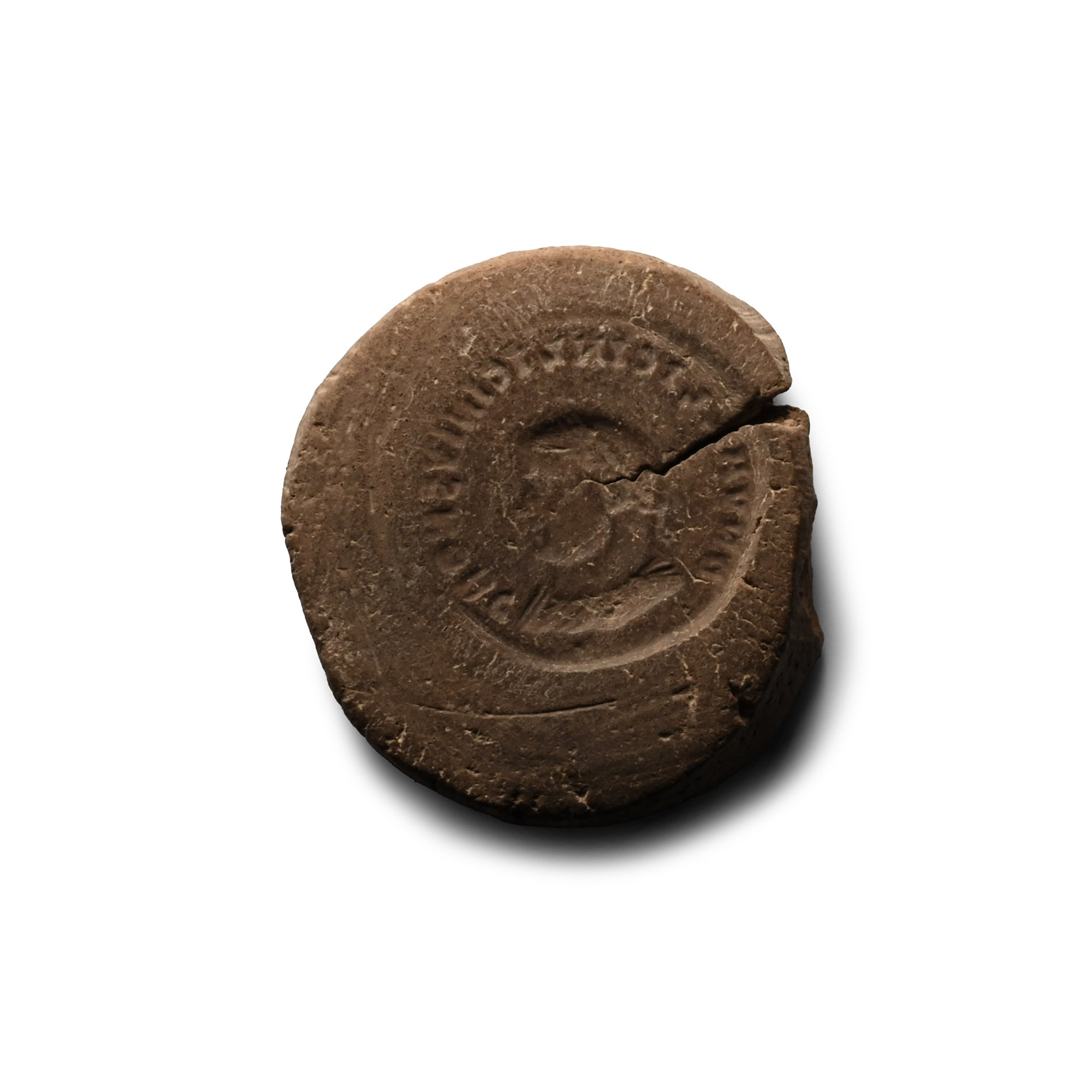 Roman Bifacial Terracotta Forger's Coin Mould