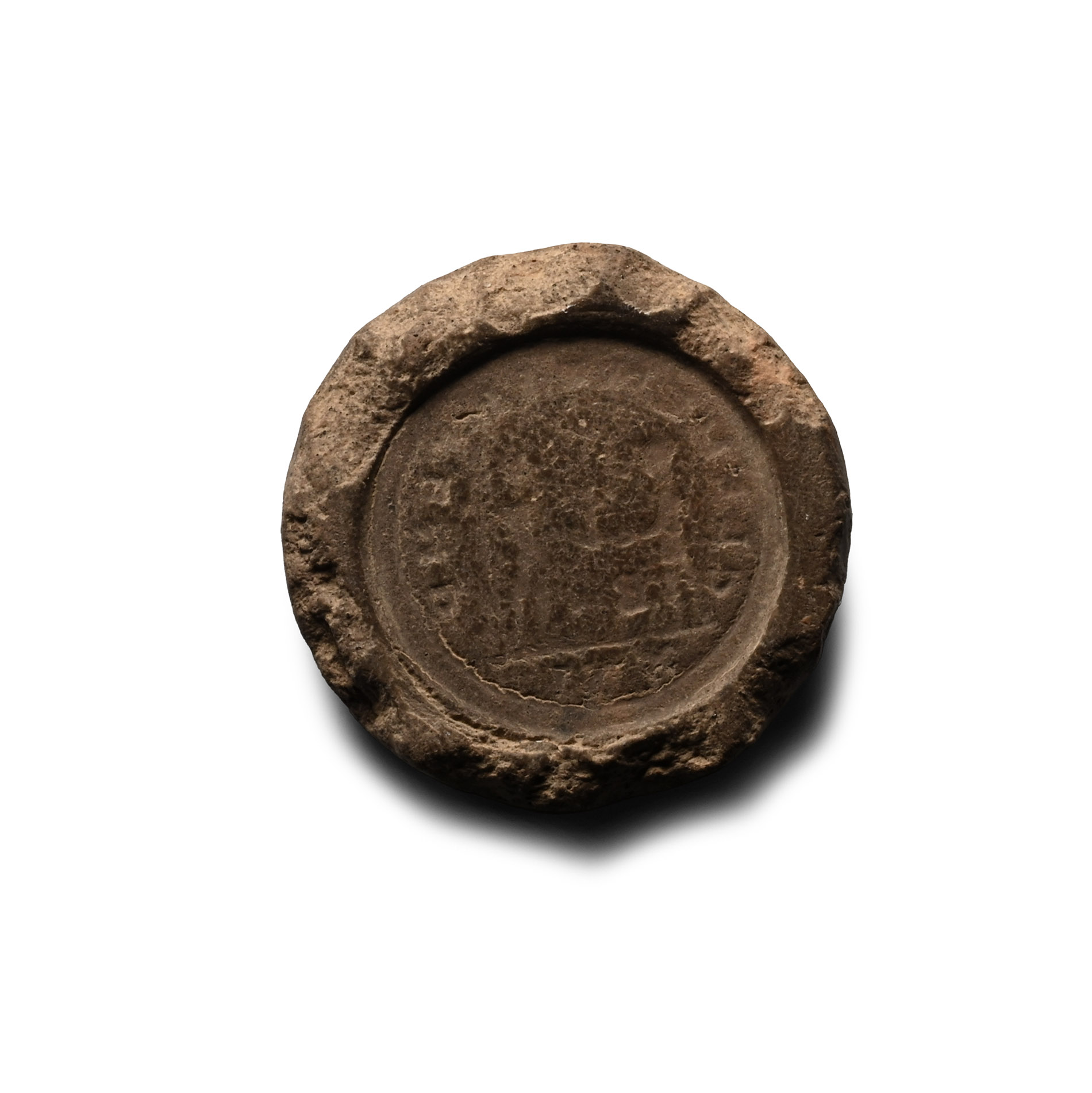 Roman Bifacial Terracotta Forger's Coin Mould