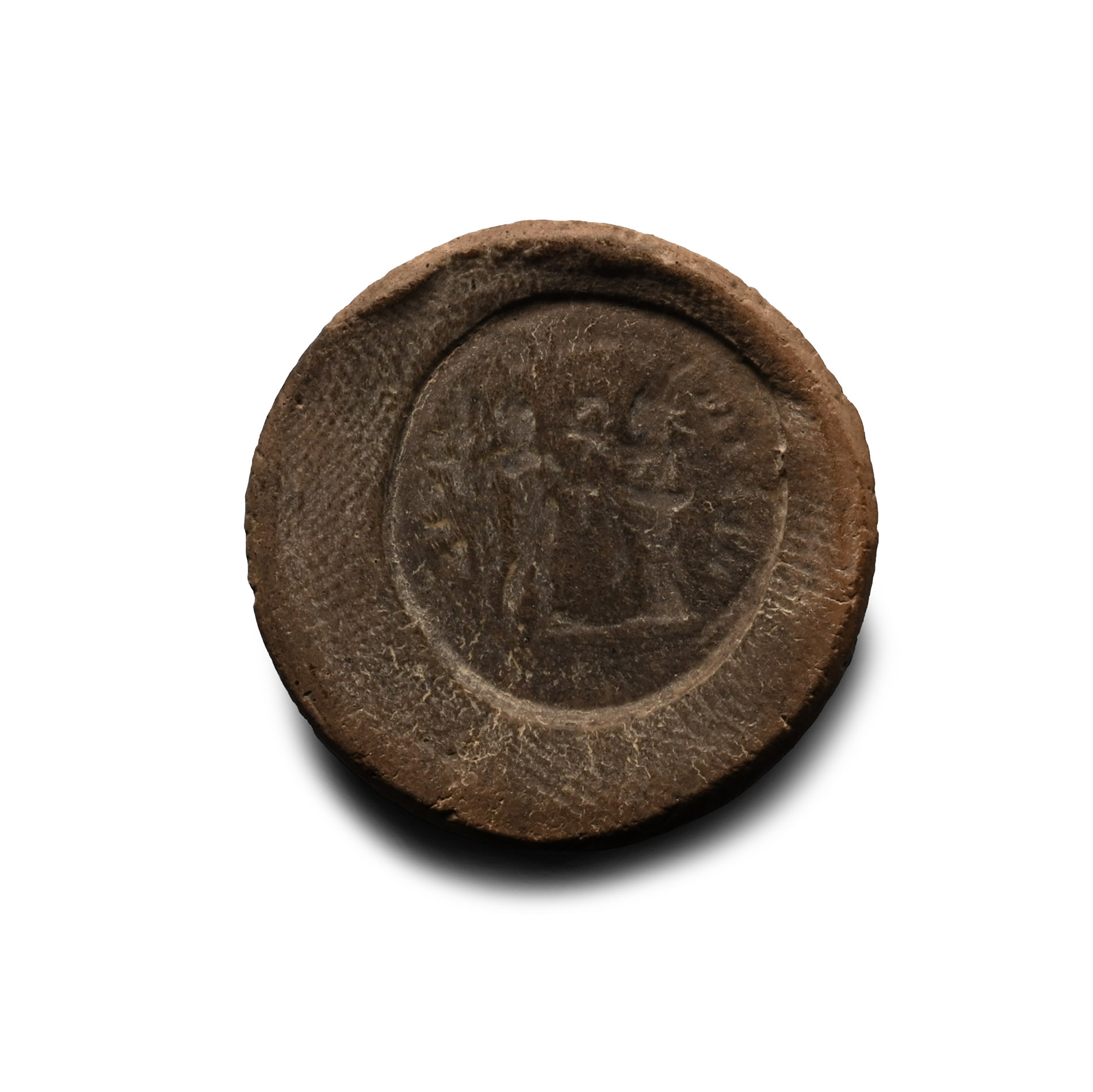 Roman Bifacial Terracotta Forger's Coin Mould