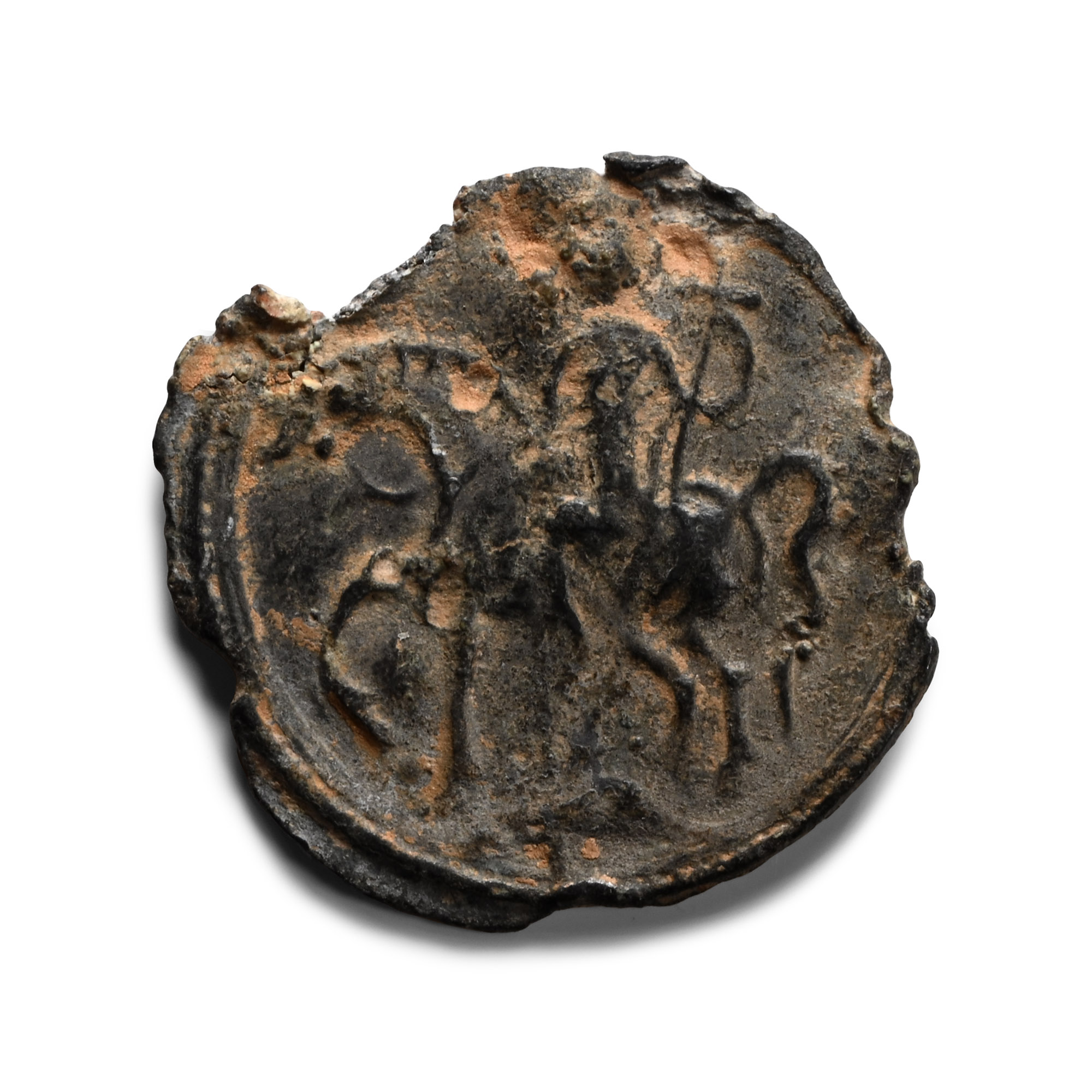 Byzantine Bronze St. George Amulet