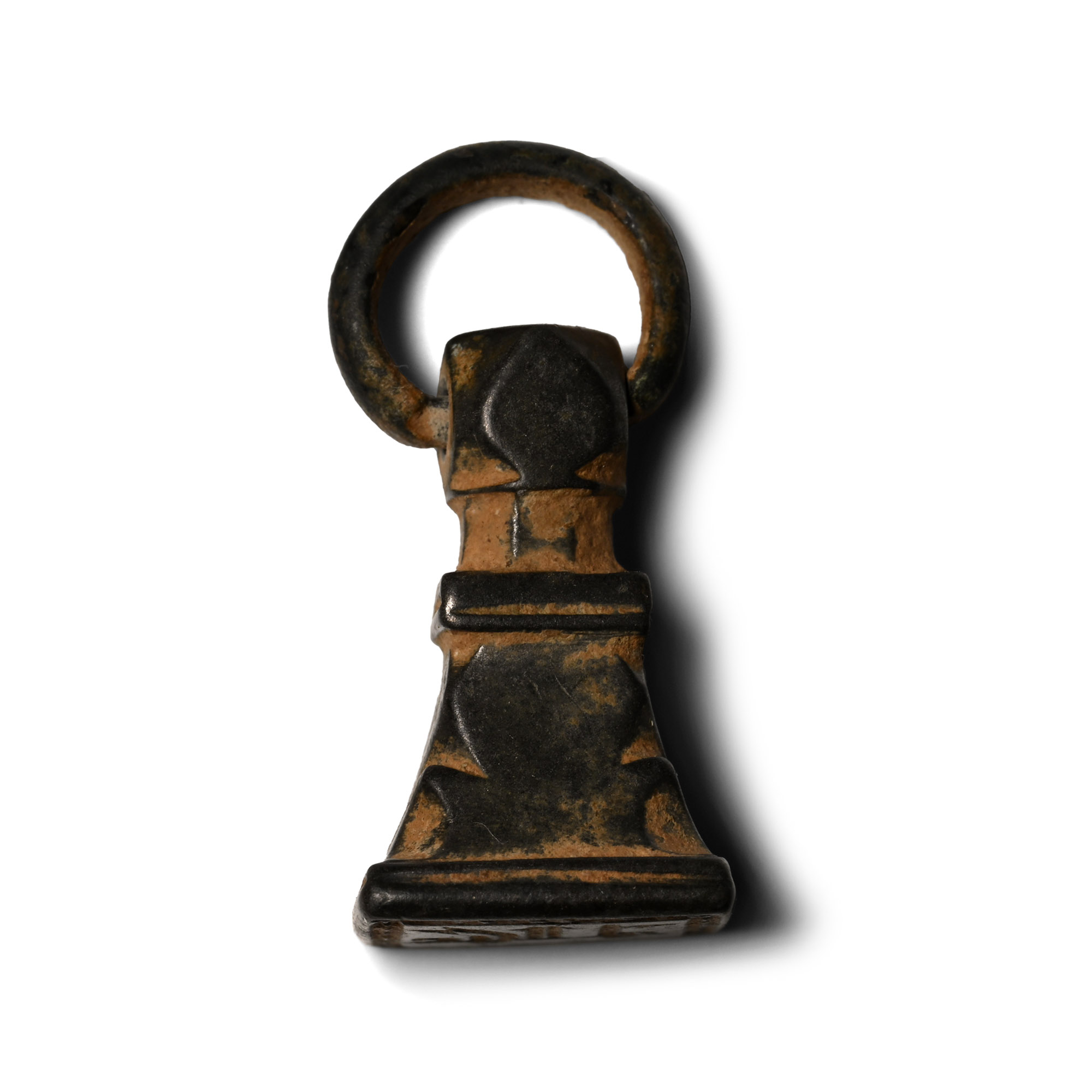 Western Asiatic Bronze Stamp Seal Pendant