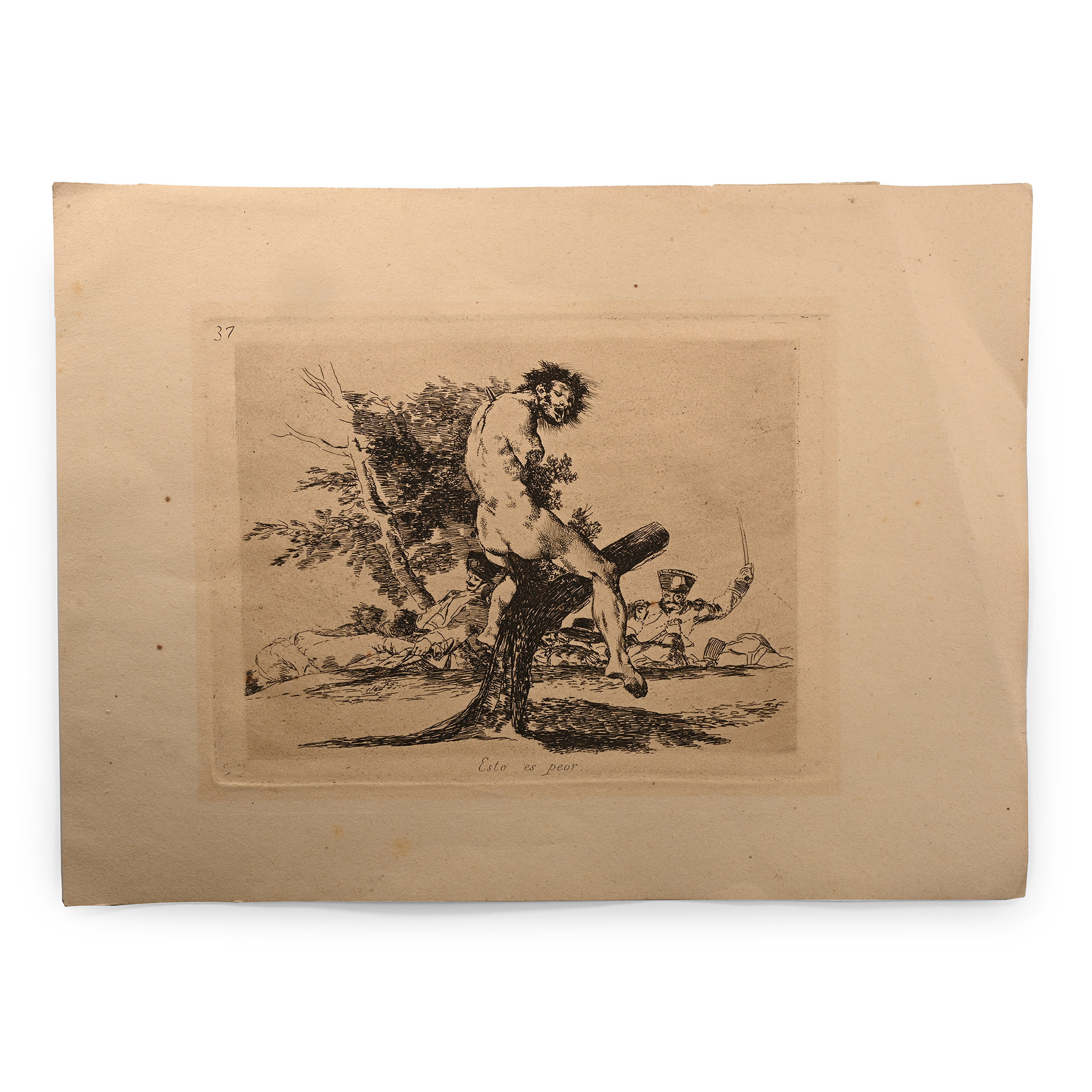 Francisco Goya 'This is worse' (Esto es peor), Plate 37 of The Disasters of War series
