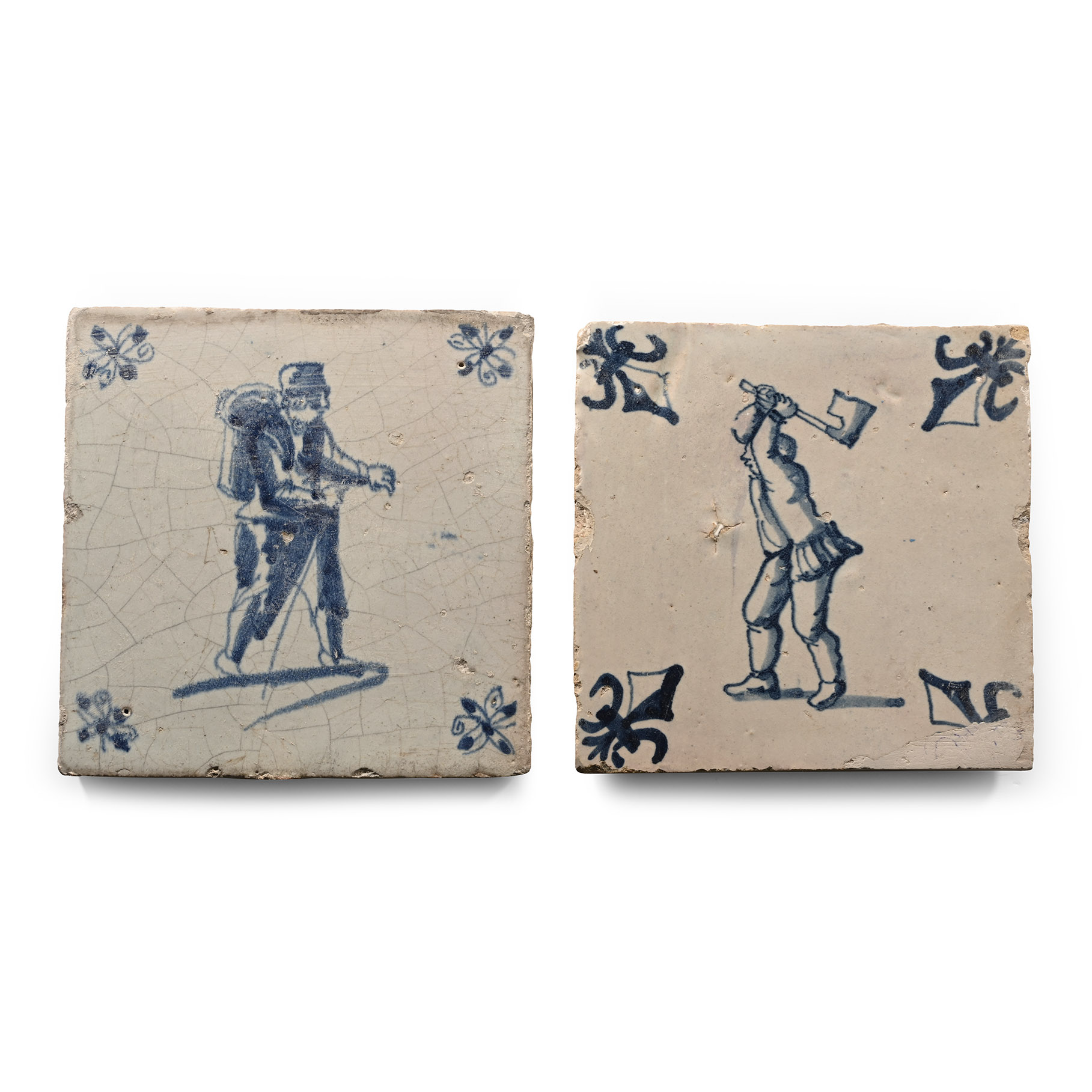 Dutch Glazed Ceramic Tile Group