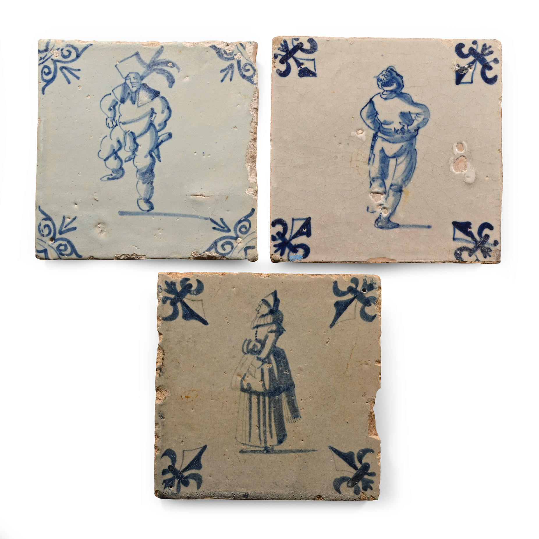 Dutch Glazed Ceramic Tile Group