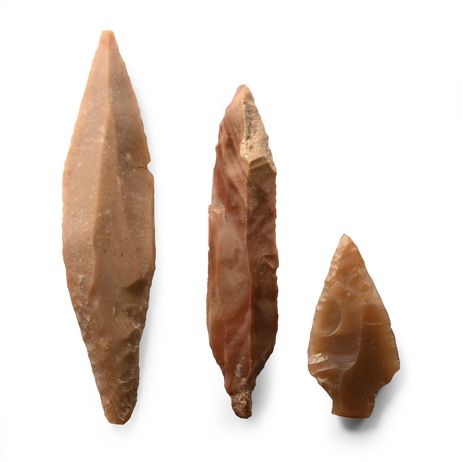 Stone Age Knapped Arrowhead and Blade Group