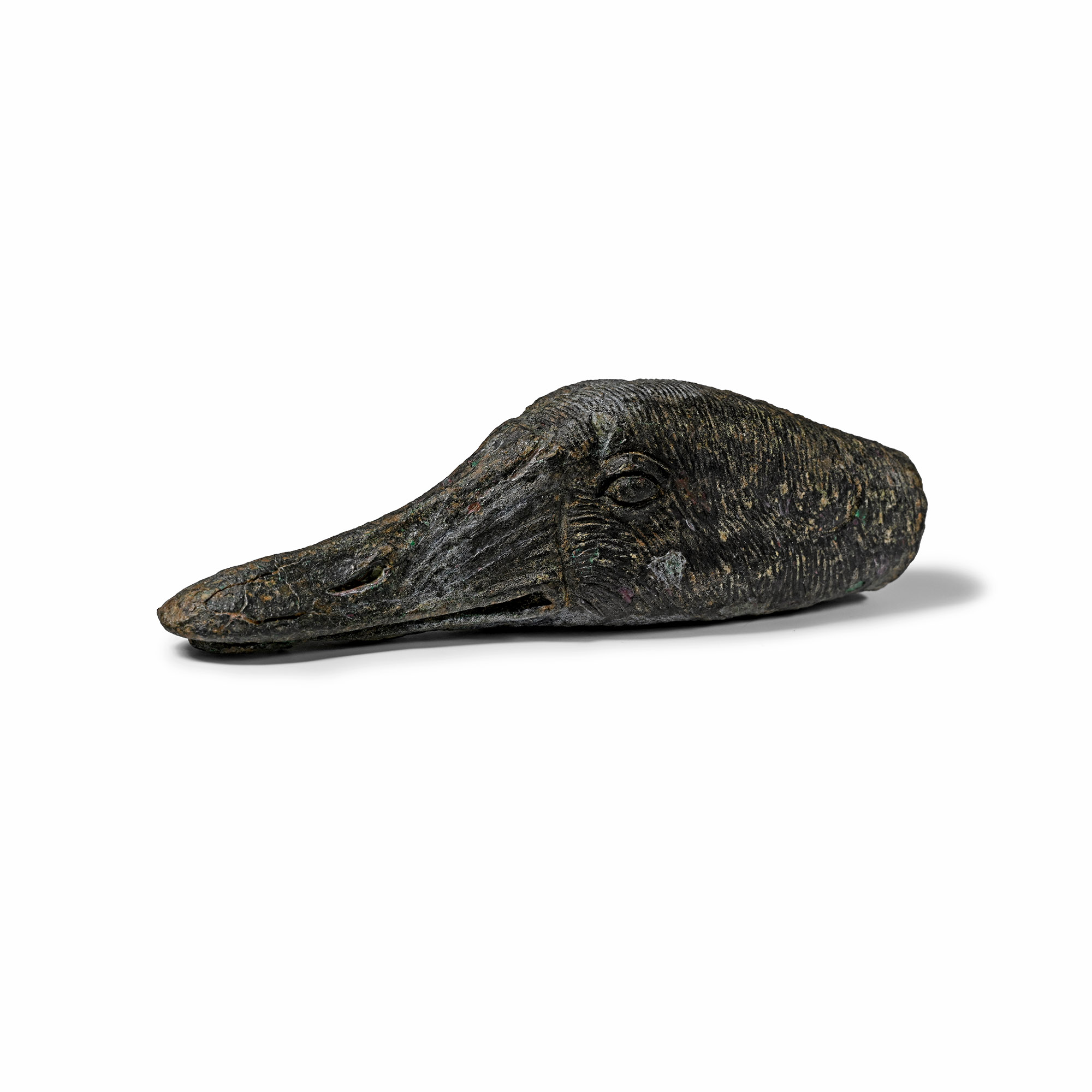 Greek Bronze Duck's Head