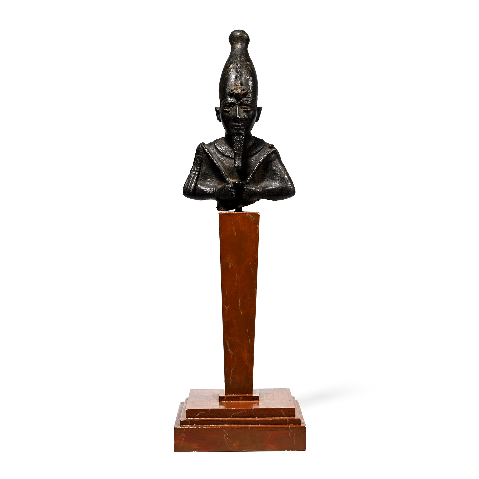 Large Egyptian Bronze Figure of Osiris