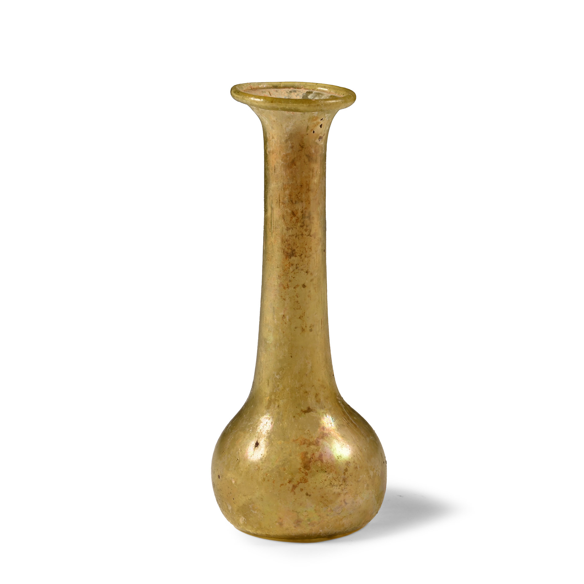 Roman Yellow Glass Bottle