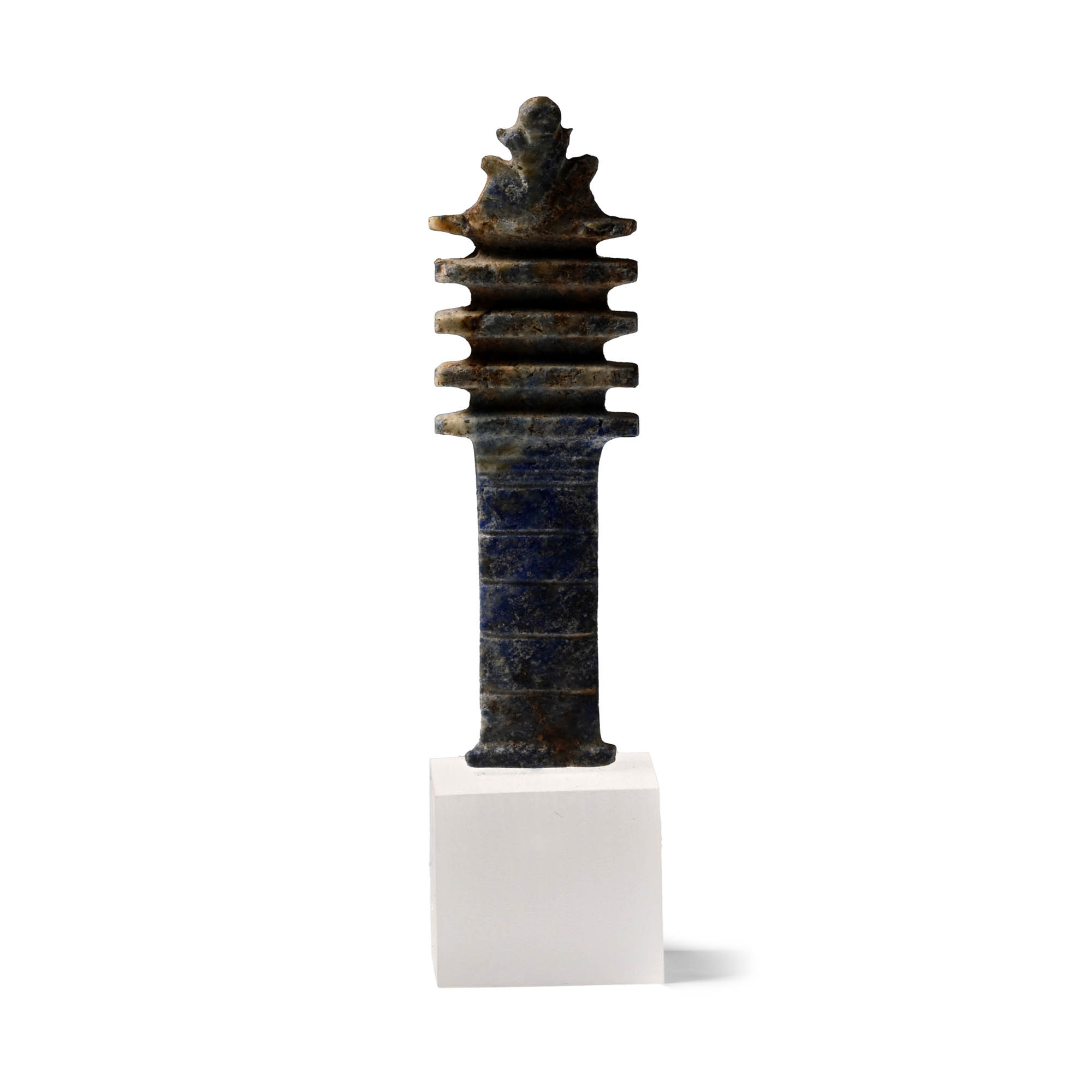 Egyptian Lapis Lazuli Amulet of a Djed Pillar